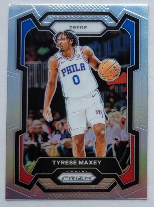 Tyrese Maxey - 2023-24 Panini Prizm Prizms Silver #15