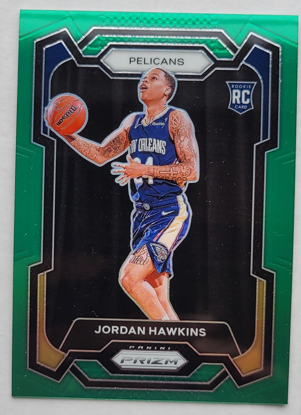 Jordan Hawkins - 2023-24 Panini Prizm Prizms Green #130 RC