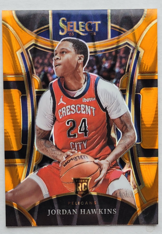 Jordan Hawkins - 2023-24 Select Prizms Orange Tectonic #334 RC