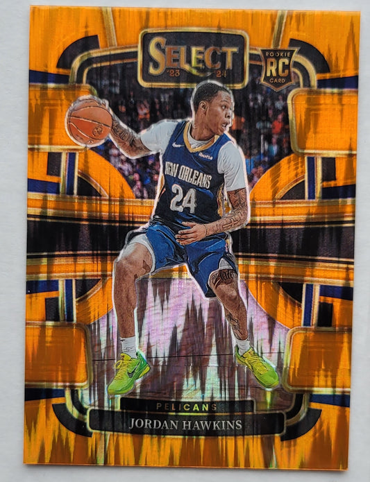 Jordan Hawkins - 2023-24 Select Prizms Orange Tectonic #72 RC