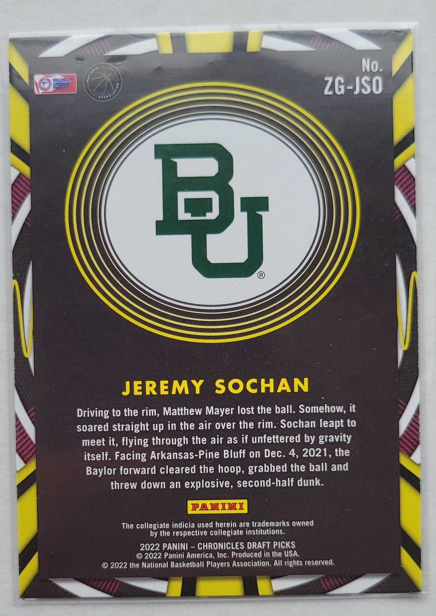 Jeremy Sochan - 2022-23 Panini Chronicles Draft Picks Gamma Rays #15