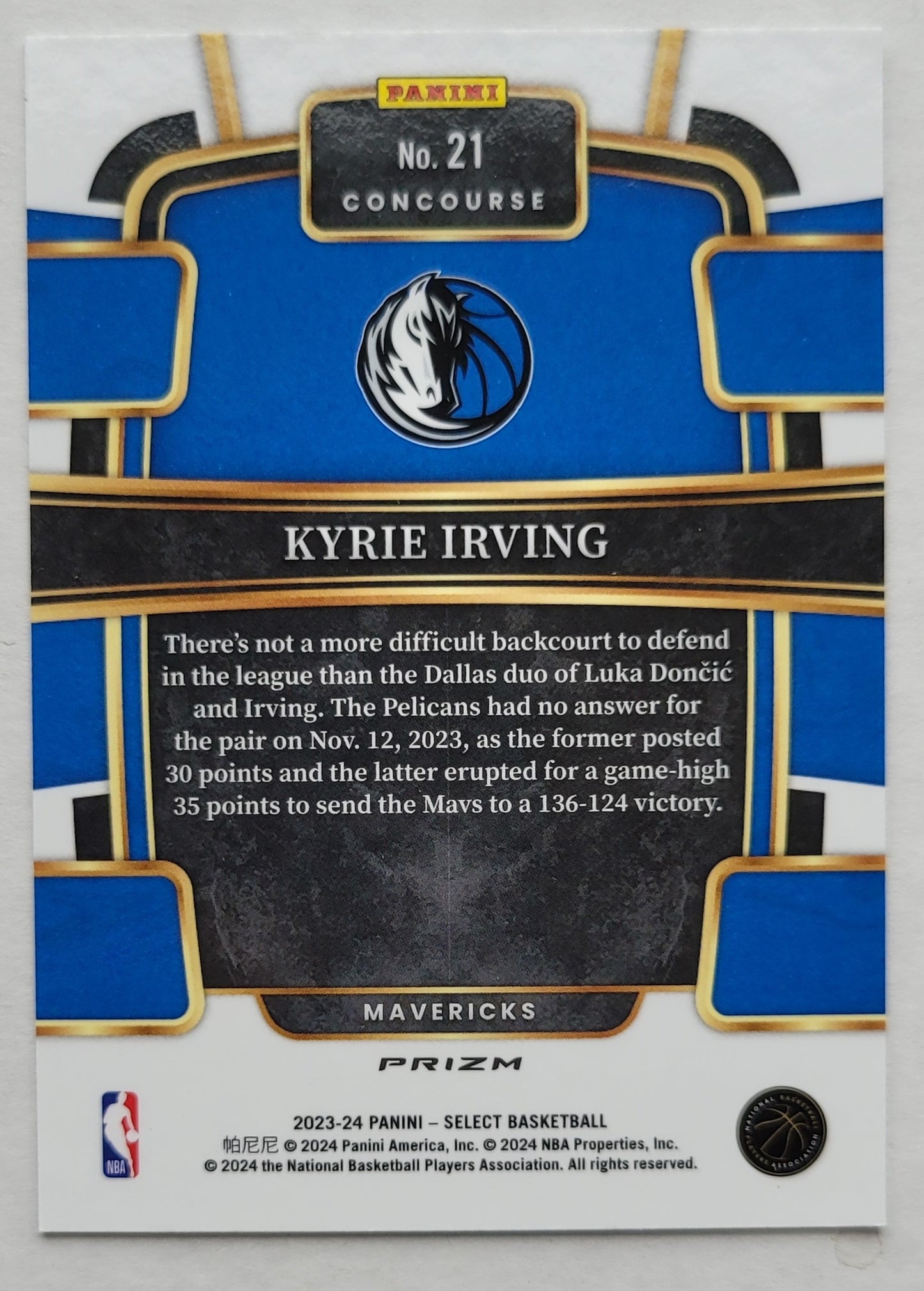 Kyrie Irving - 2023-24 Select Prizms Silver #21