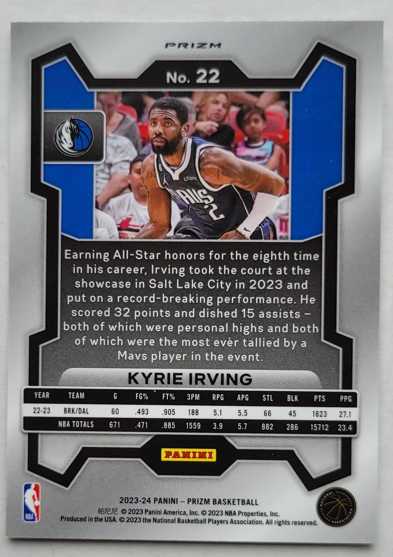 Kyrie Irving - 2023-24 Panini Prizm Prizms Silver #22