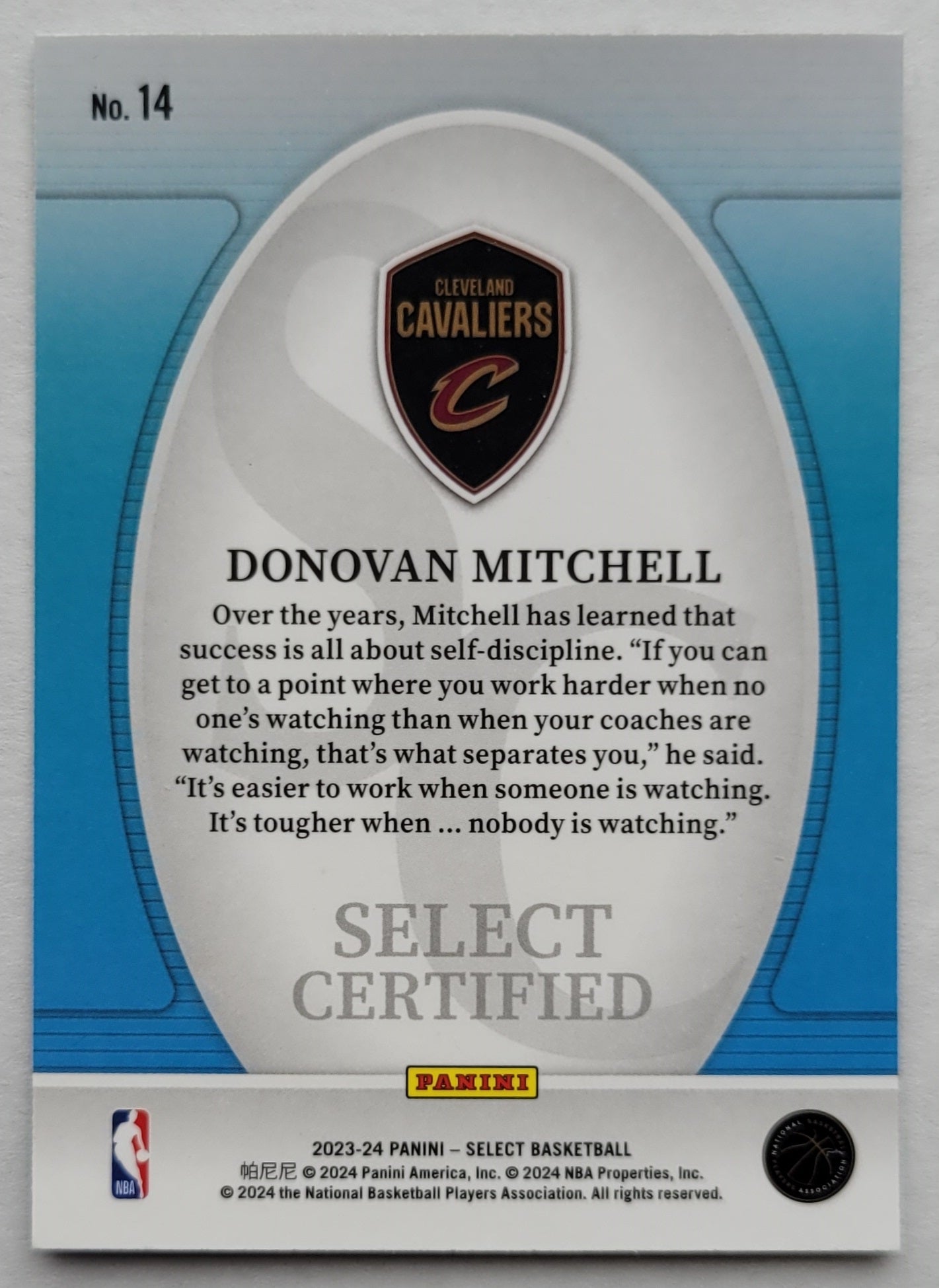 Donovan Mitchell - 2023-24 Select Select Certified #14