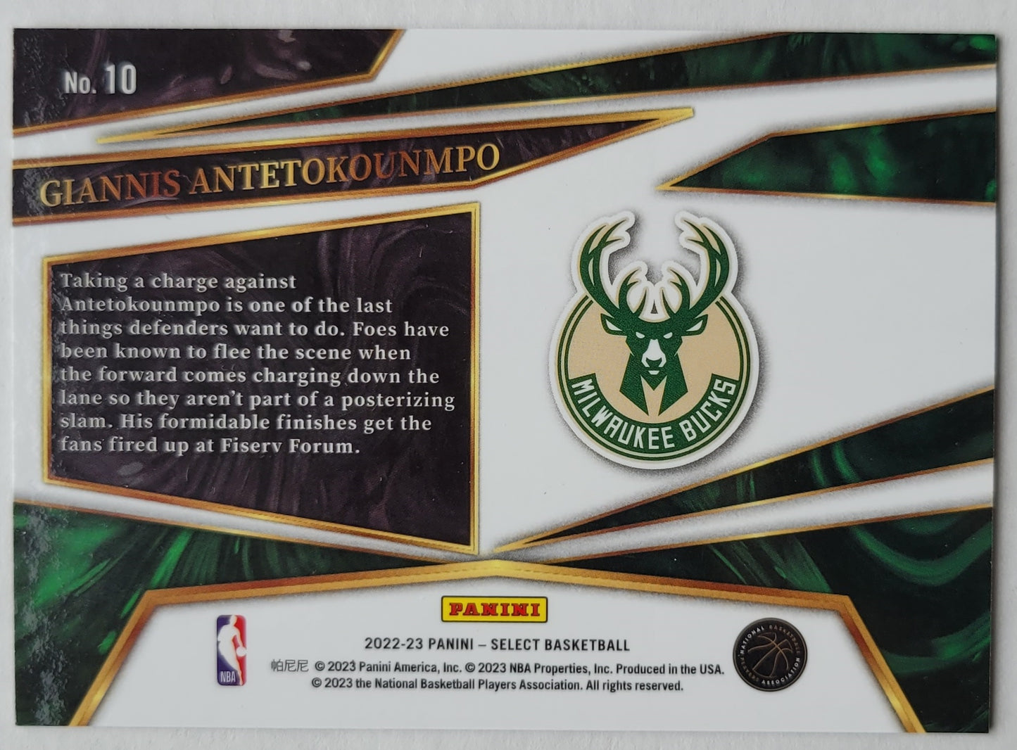 Giannis Antetokounmpo - 2022-23 Select Turbo Charged #10