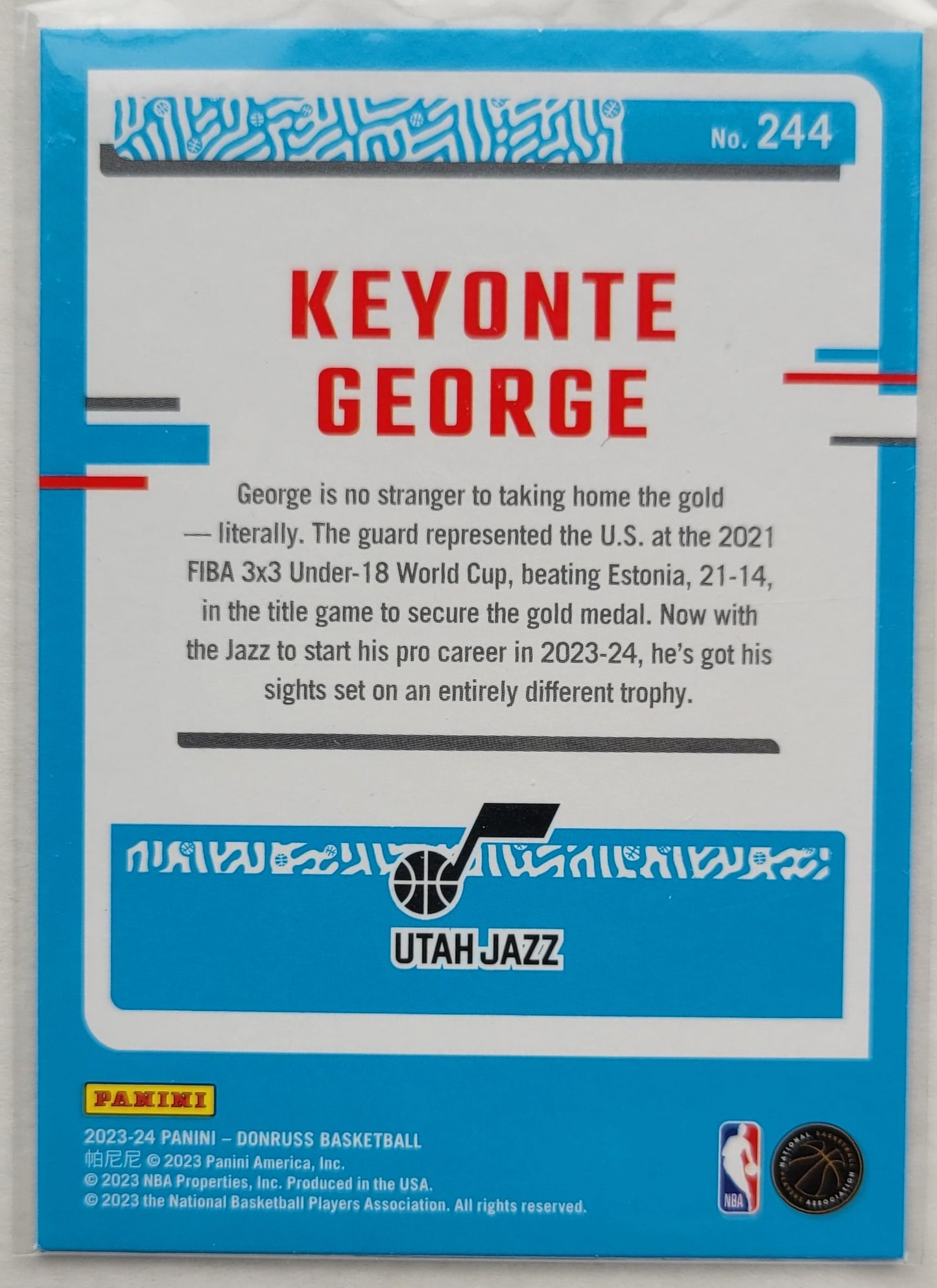 Keyonte George - 2023-24 Donruss #244 RC