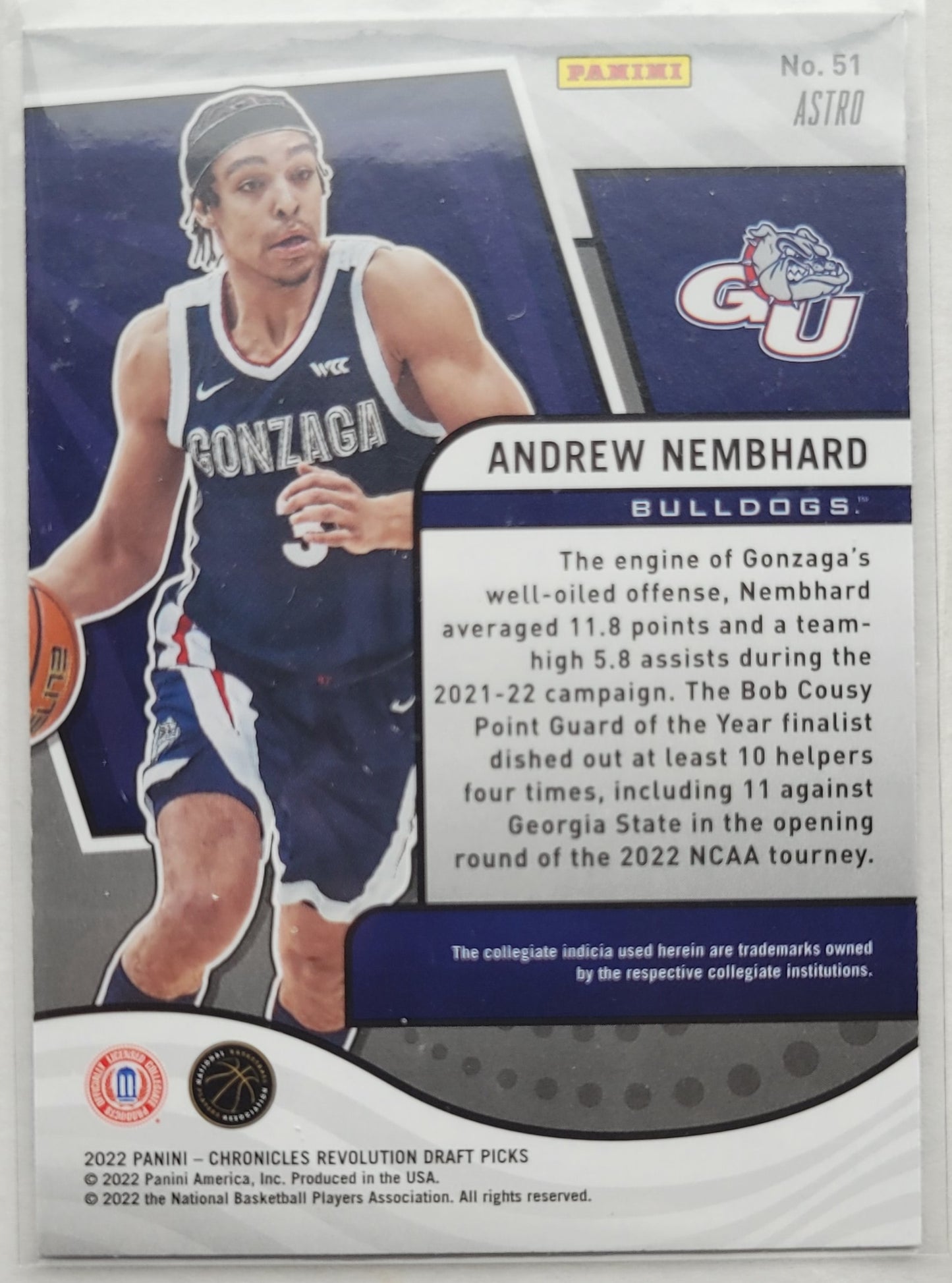 Andrew Nembhard - 2022-23 Panini Chronicles Draft Picks Revolution #51 RC