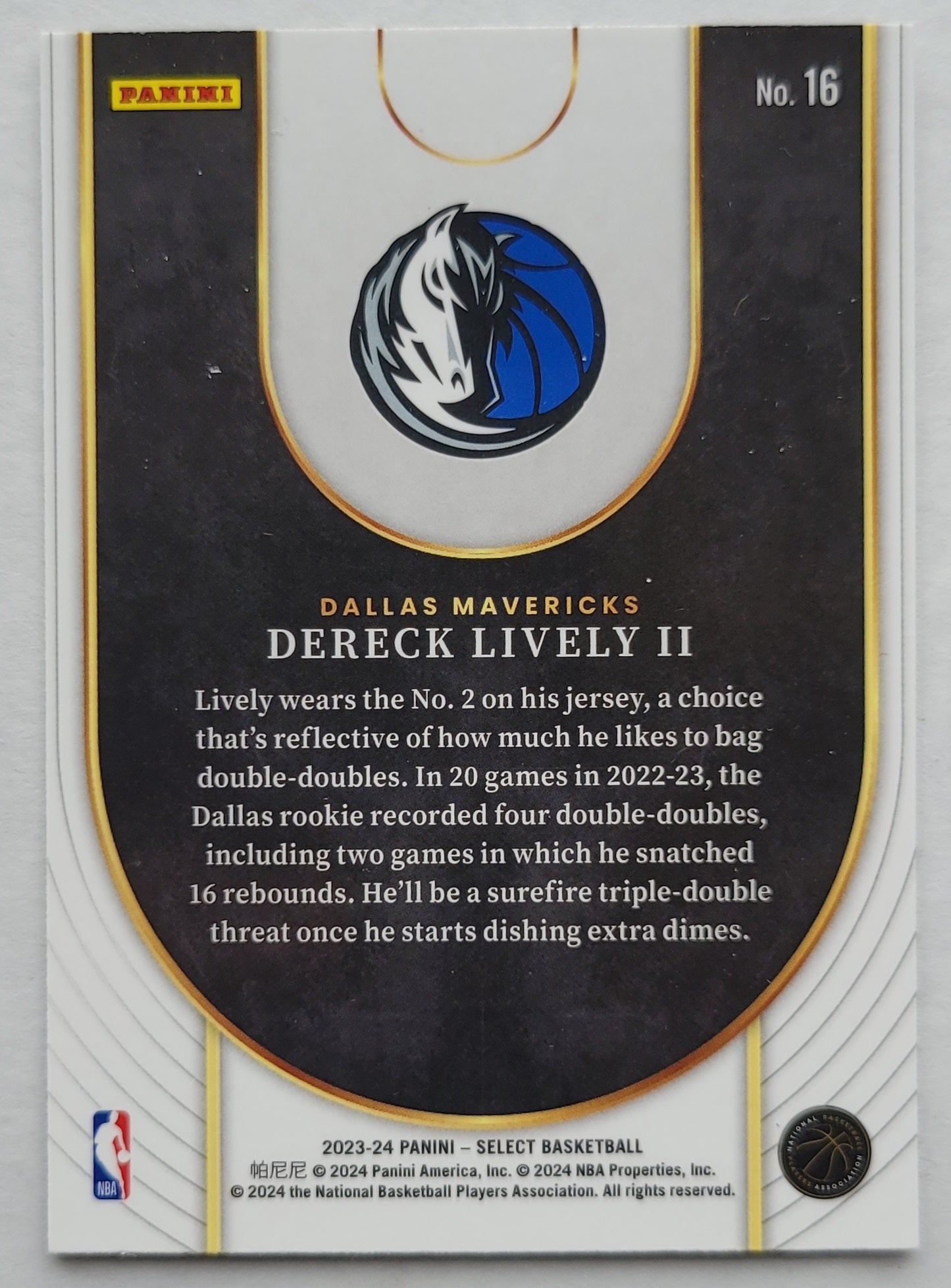 Dereck Lively II - 2023-24 Select Neon Icon #16