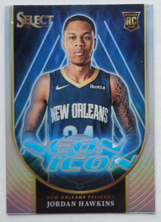 Jordan Hawkins - 2023-24 Select Neon Icon Silver Prizms #25