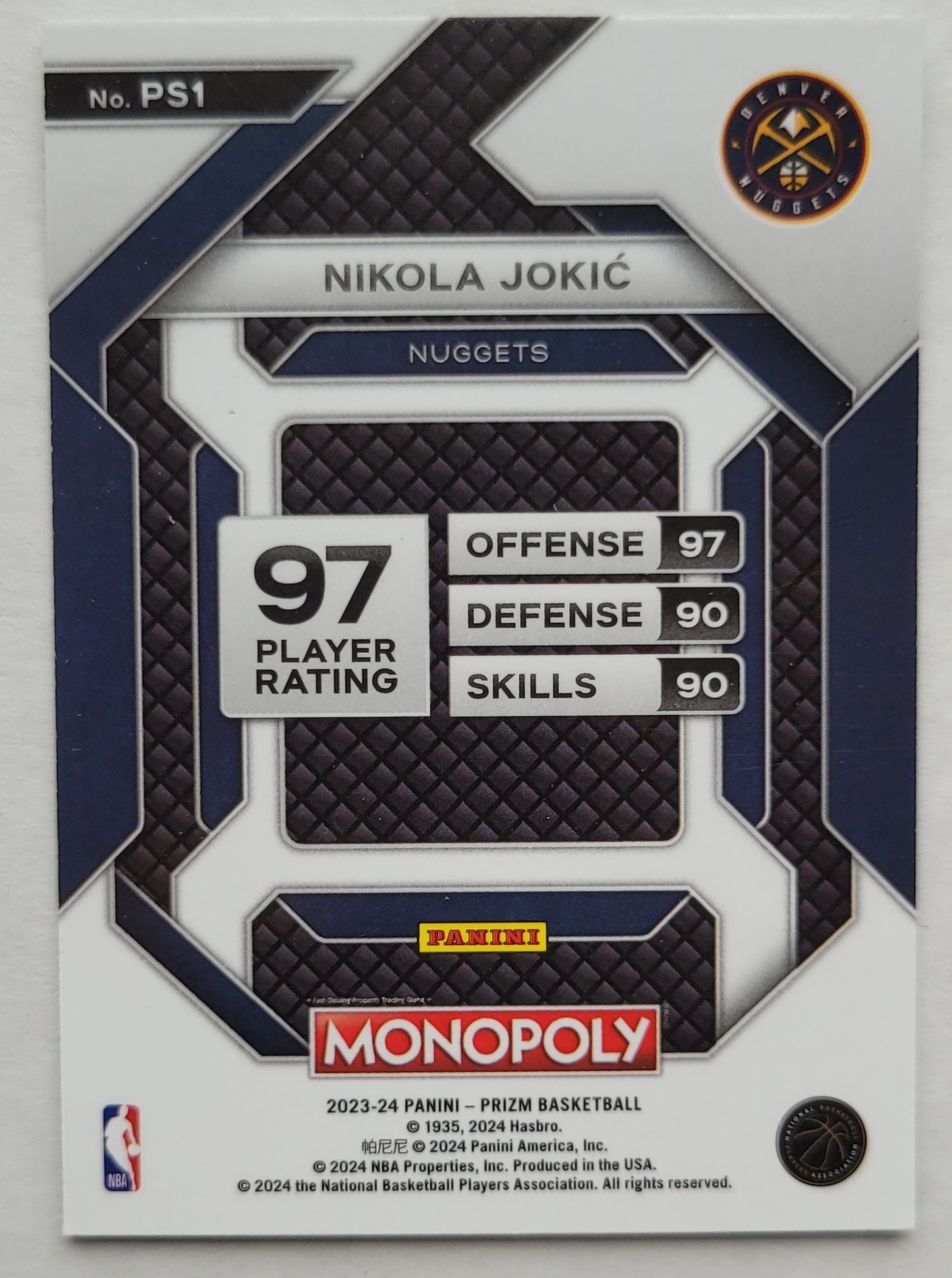 Nikola Jokic - 2023-24 Panini Prizm Monopoly All-Star #PS1