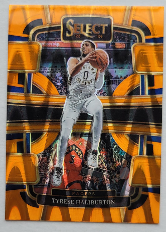 Tyrese Haliburton - 2023-24 Select Prizms Orange Tectonic #29