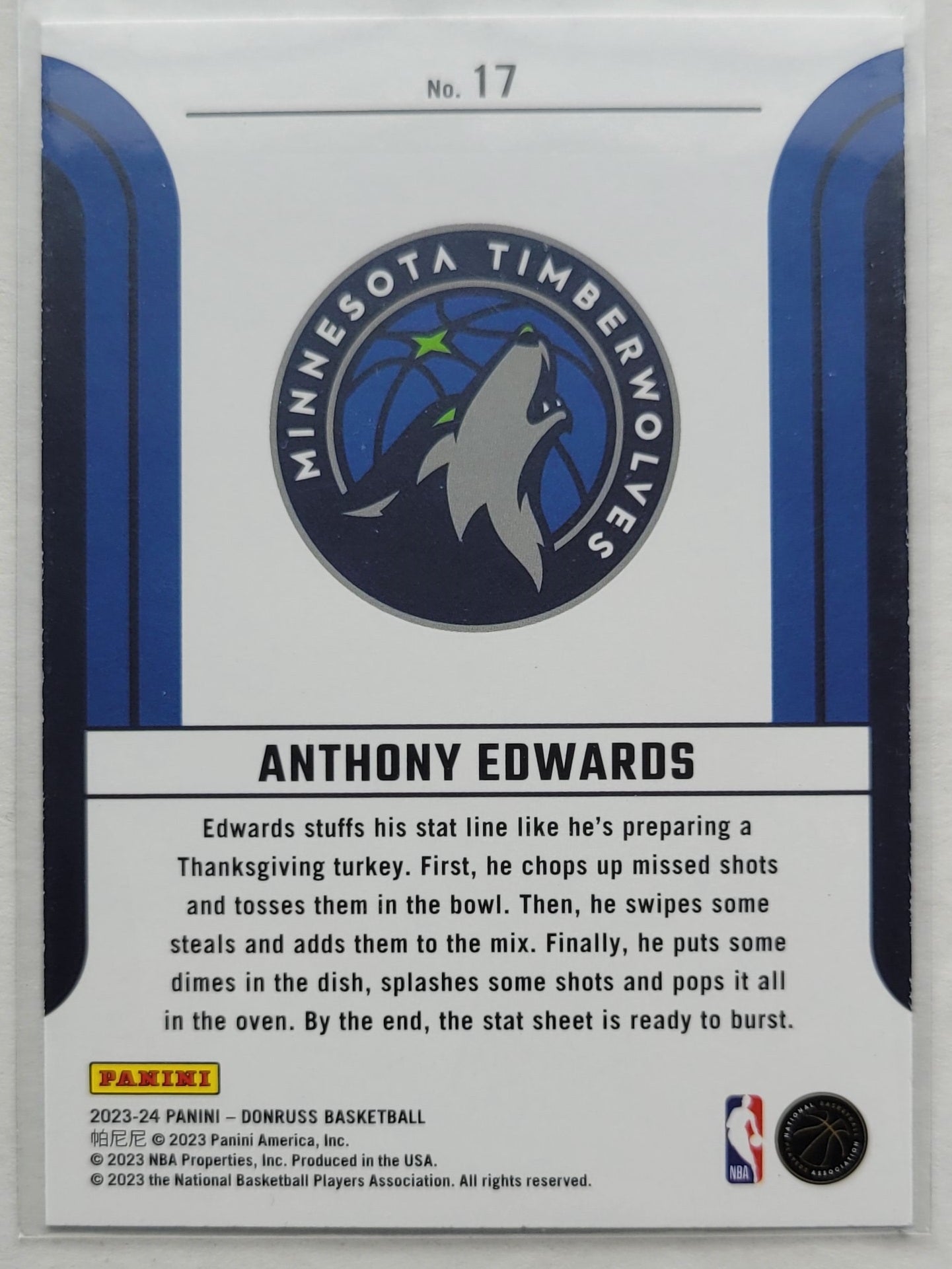 Anthony Edwards - 2023-24 Donruss Franchise Features #17