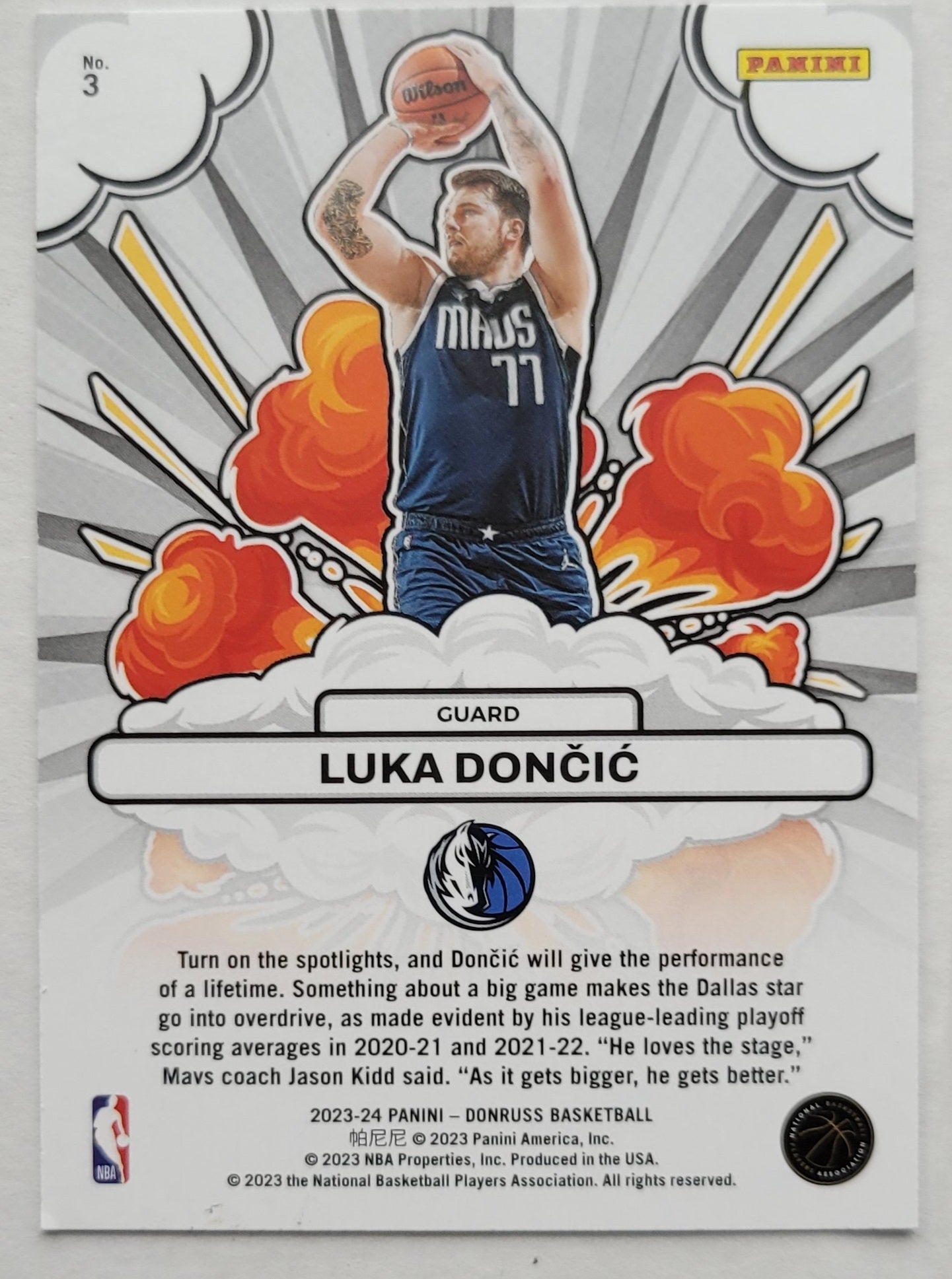 Luka Doncic - 2023-24 Donruss Bomb Squad #3