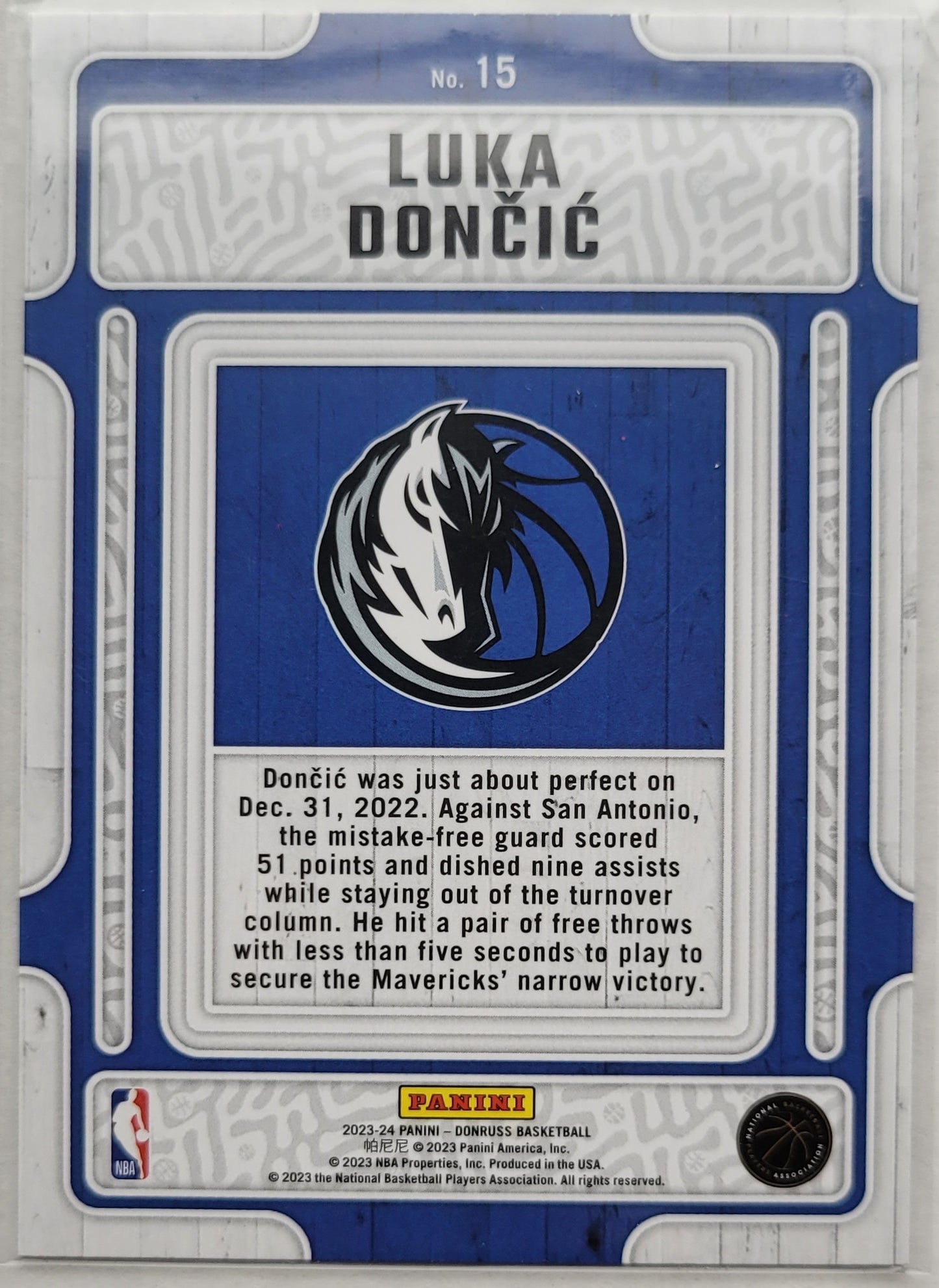 Luka Doncic - 2023-24 Donruss Hardwood Masters #15