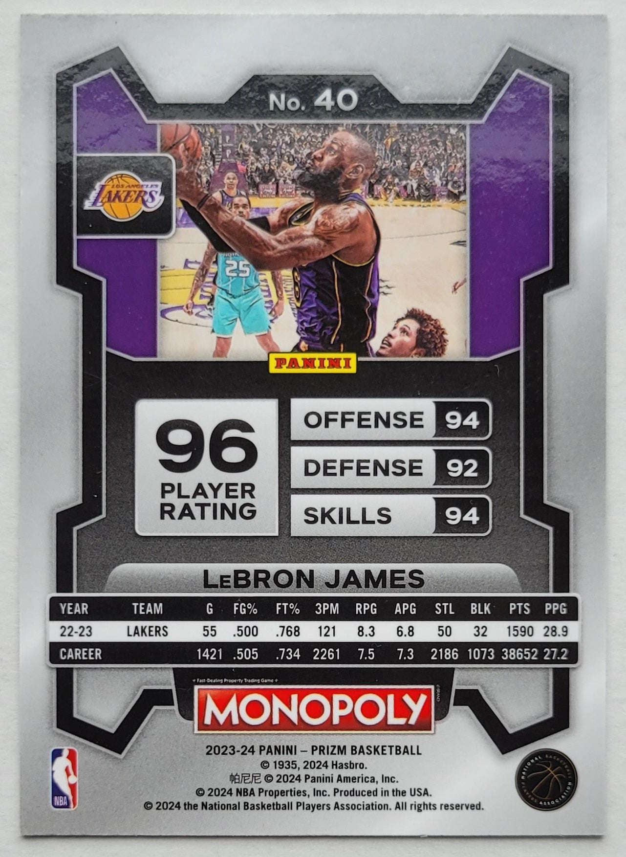 LeBron James - 2023-24 Panini Prizm Monopoly #40