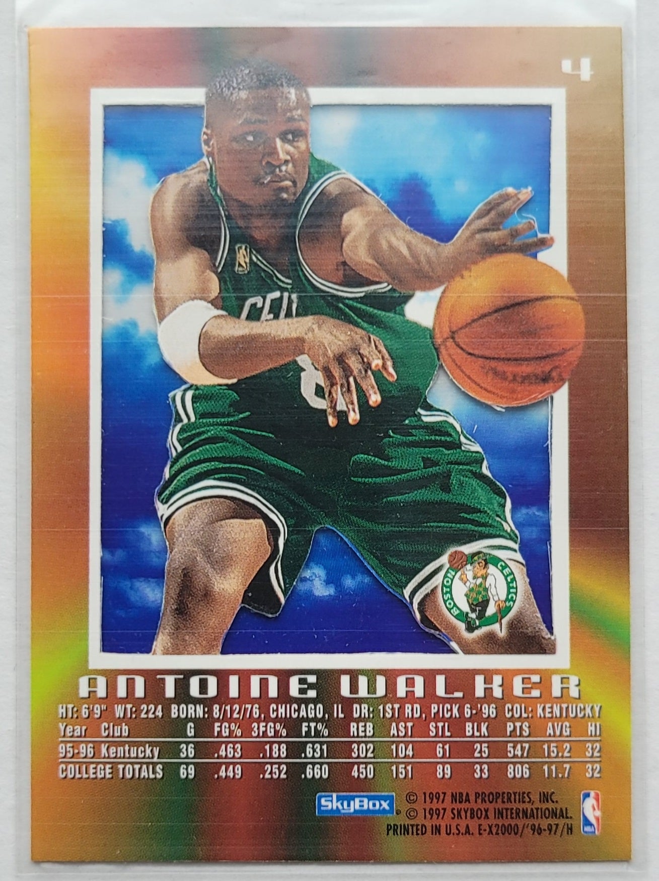 Antoine Walker - 1996-97 E-X2000 #4 RC