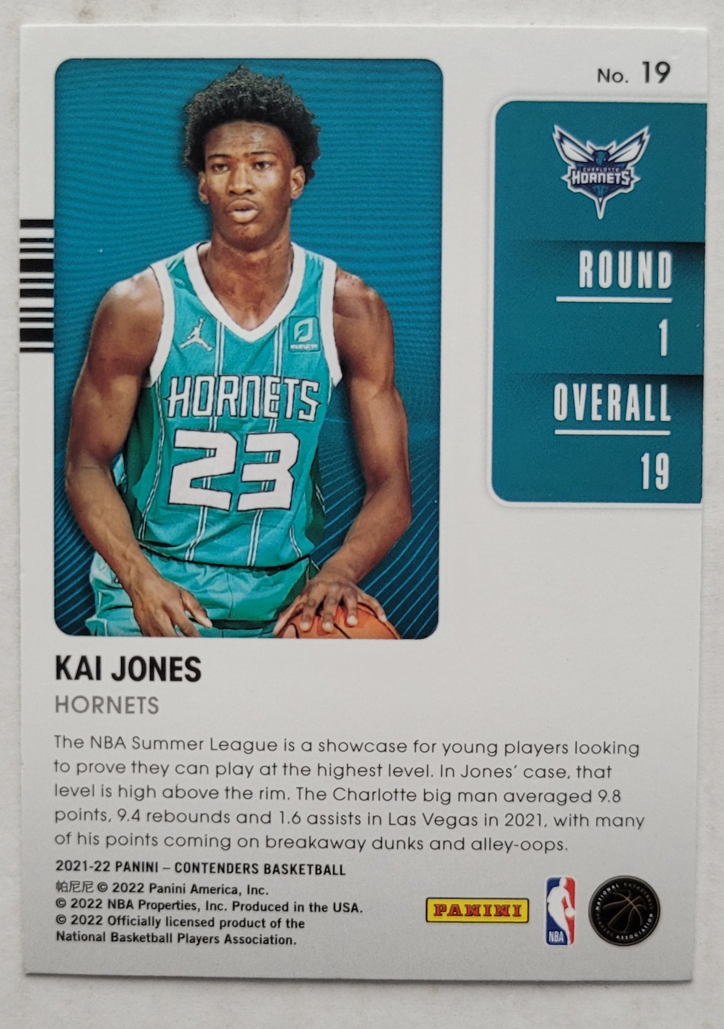 Kai Jones - 2021-22 Panini Contenders '21 Draft Class Contenders #19