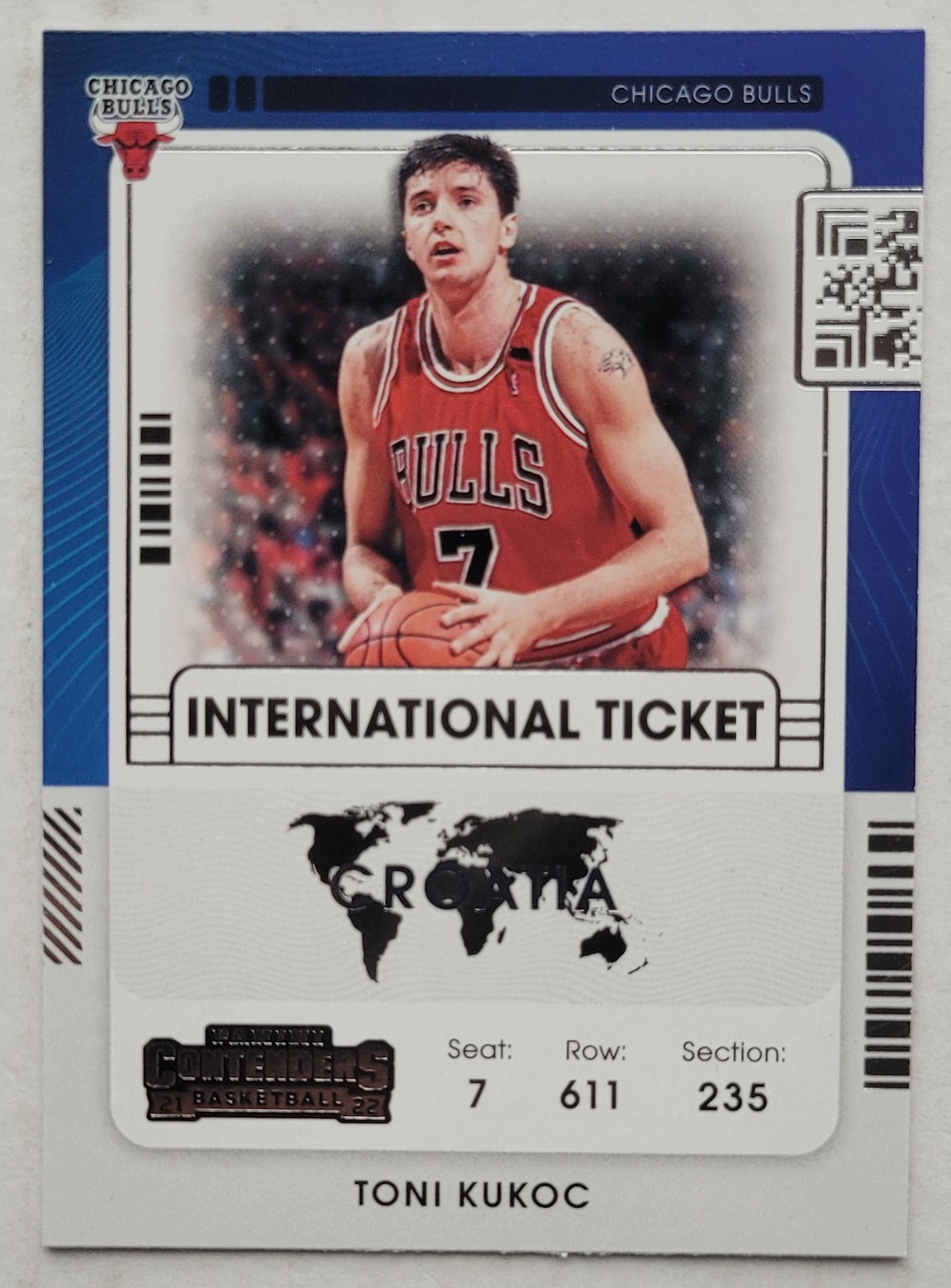 Toni Kukoc - 2021-22 Panini Contenders International Ticket #18