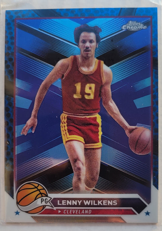 Lenny Wilkens - 2023-24 Topps Chrome Blue Basketball Refractors #25