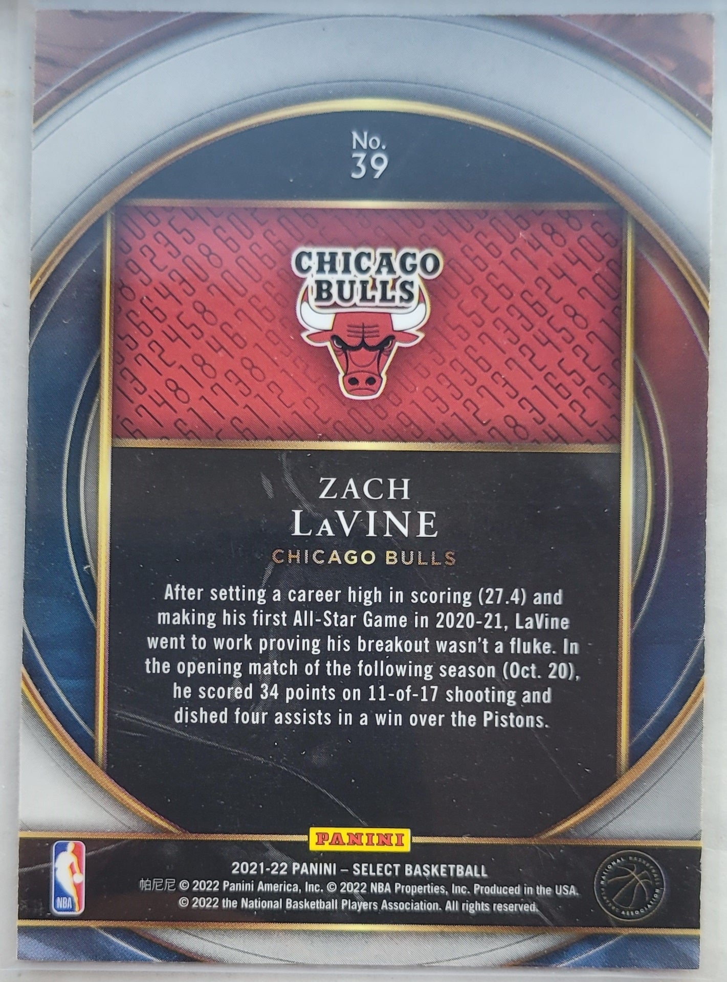 Zach LaVine - 2021-22 Select Numbers #39