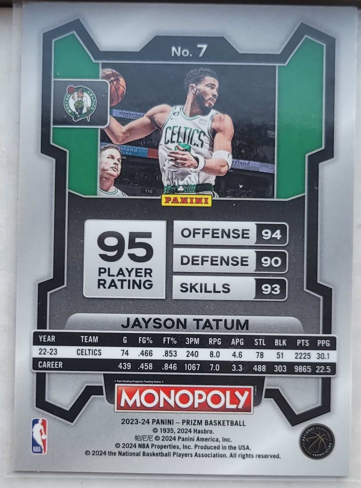 Jayson Tatum - 2023-24 Panini Prizm Monopoly #7