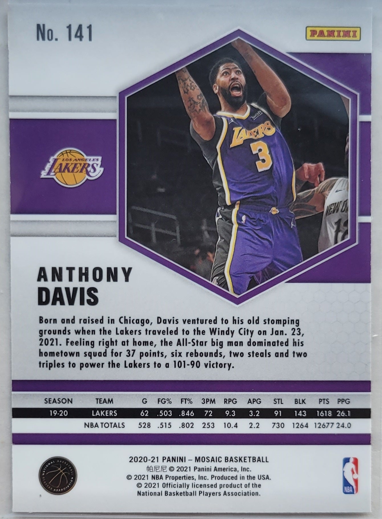 Anthony Davis - 2020-21 Panini Mosaic #141