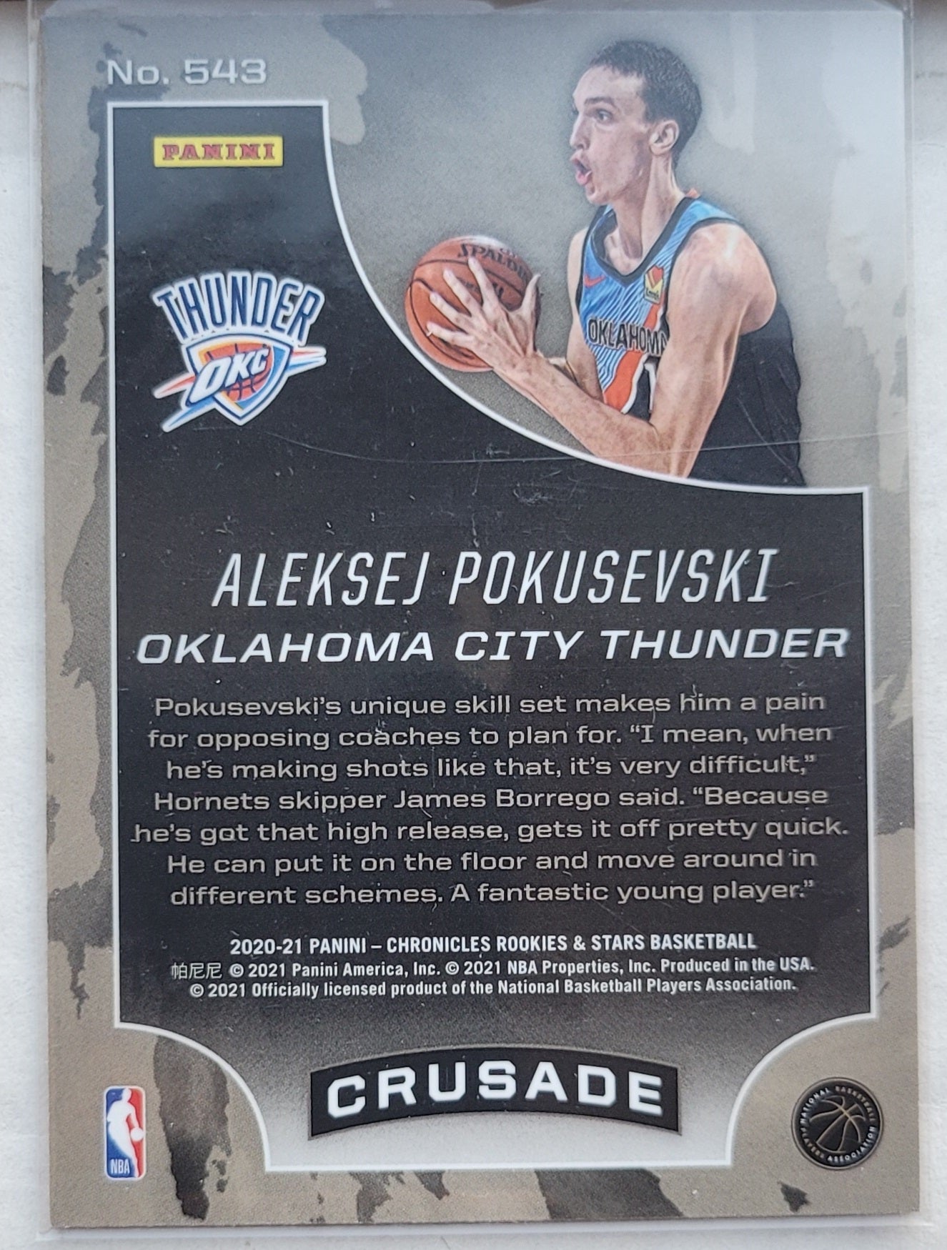 Aleksej Pokusevski - 2020-21 Panini Chronicles #543 Crusade RC