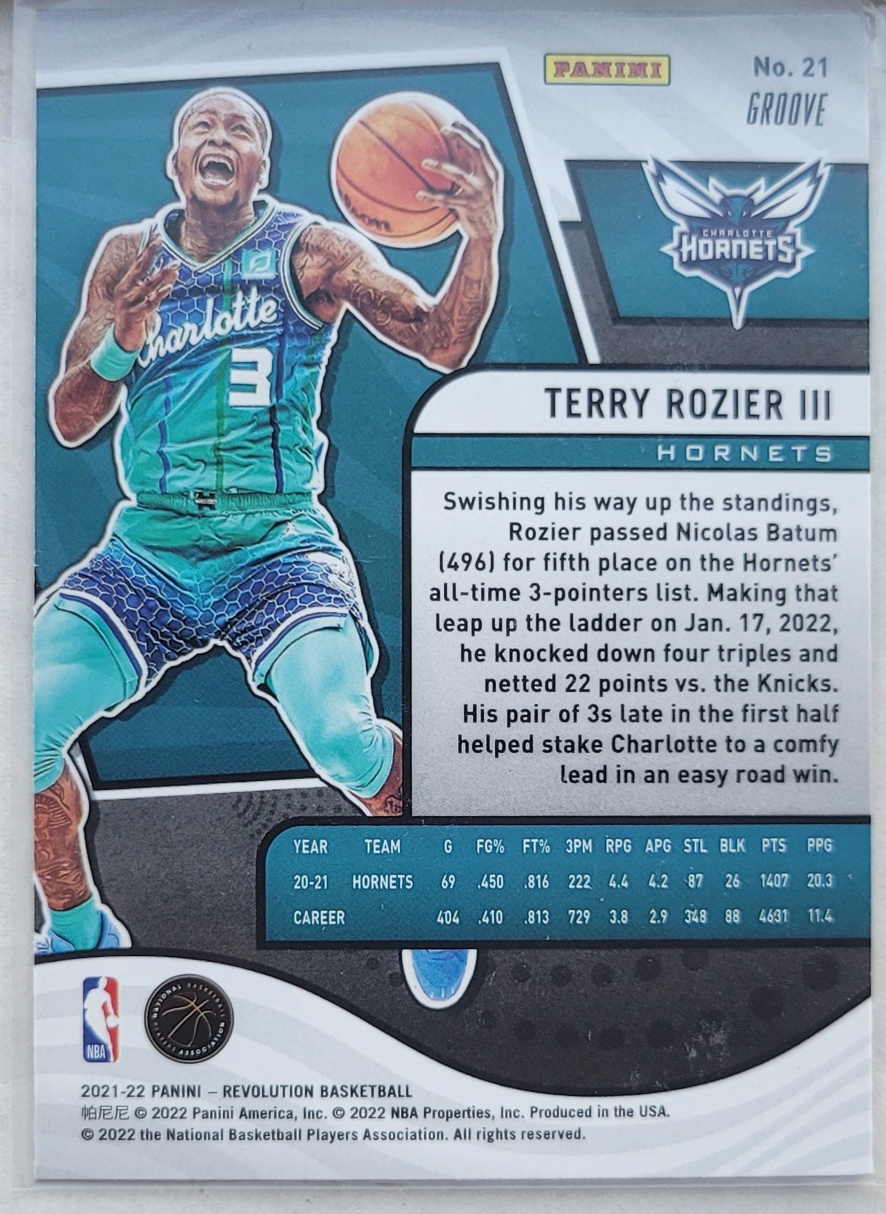 Terry Rozier III - 2021-22 Panini Revolution Groove #21