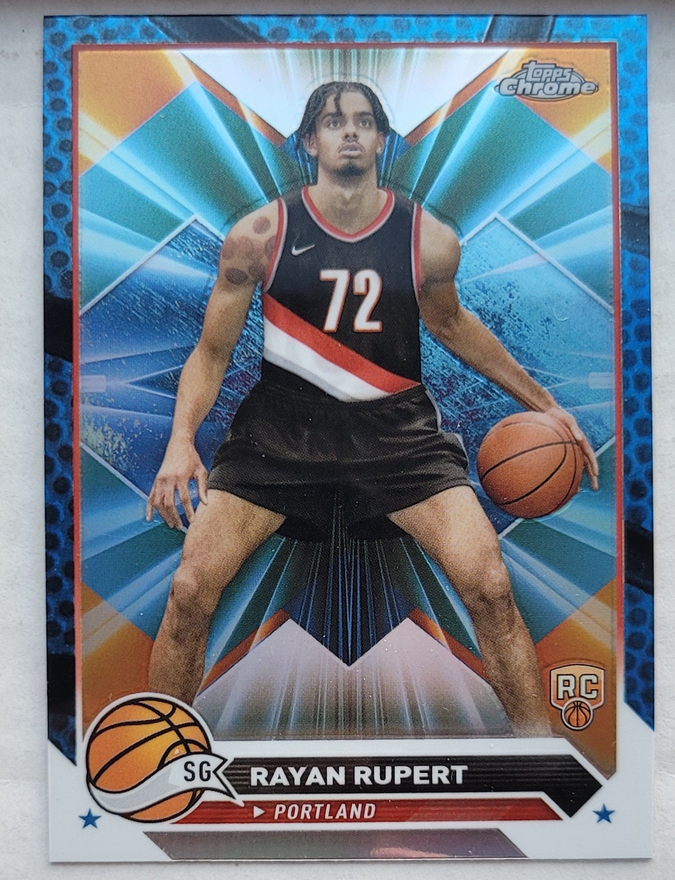 Rayan Rupert - 2023-24 Topps Chrome Blue Basketball Refractors #155 RC