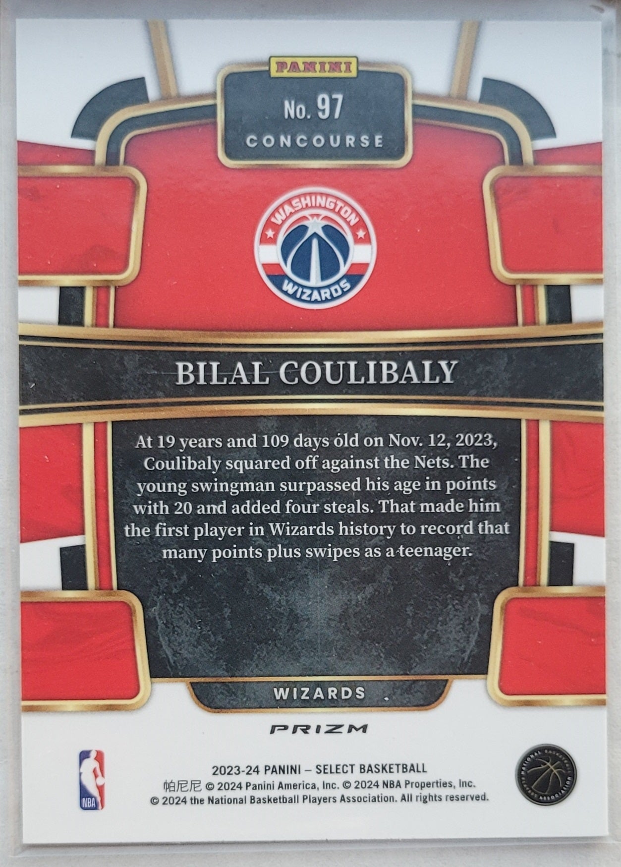 Bilal Coulibaly - 2023-24 Select Prizms Silver #97 RC