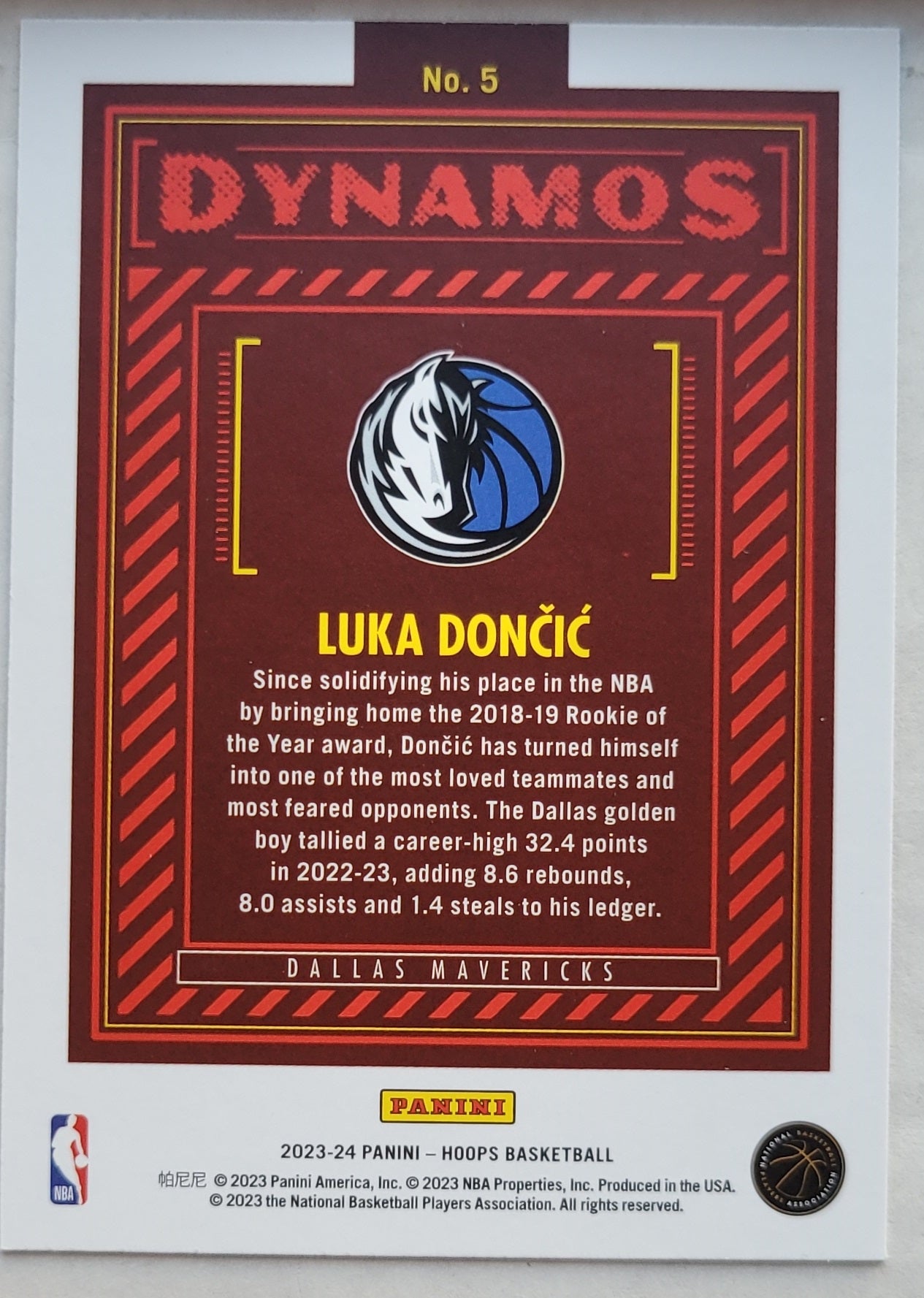 Luka Doncic - 2023-24 Hoops Dynamos Winter Holo #5