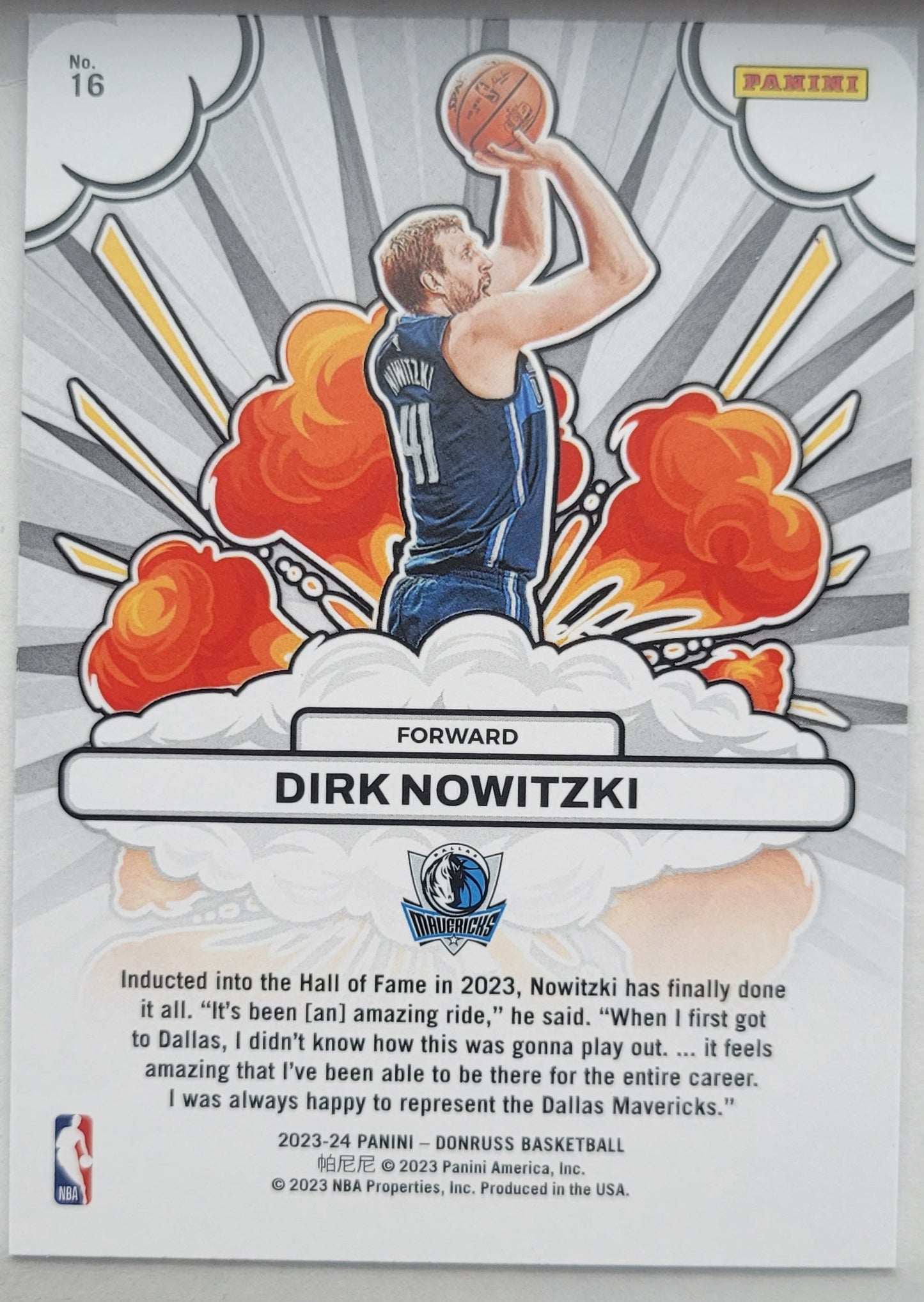 Dirk Nowitzki - 2023-24 Donruss Bomb Squad #16