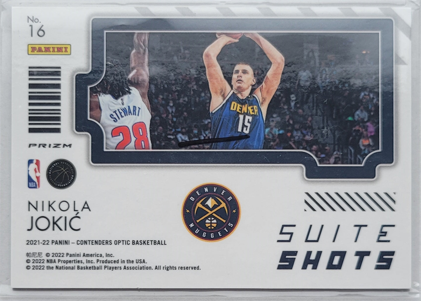 Nikola Jokic - 2021-22 Panini Contenders Optic Suite Shots Red Cracked Ice #16