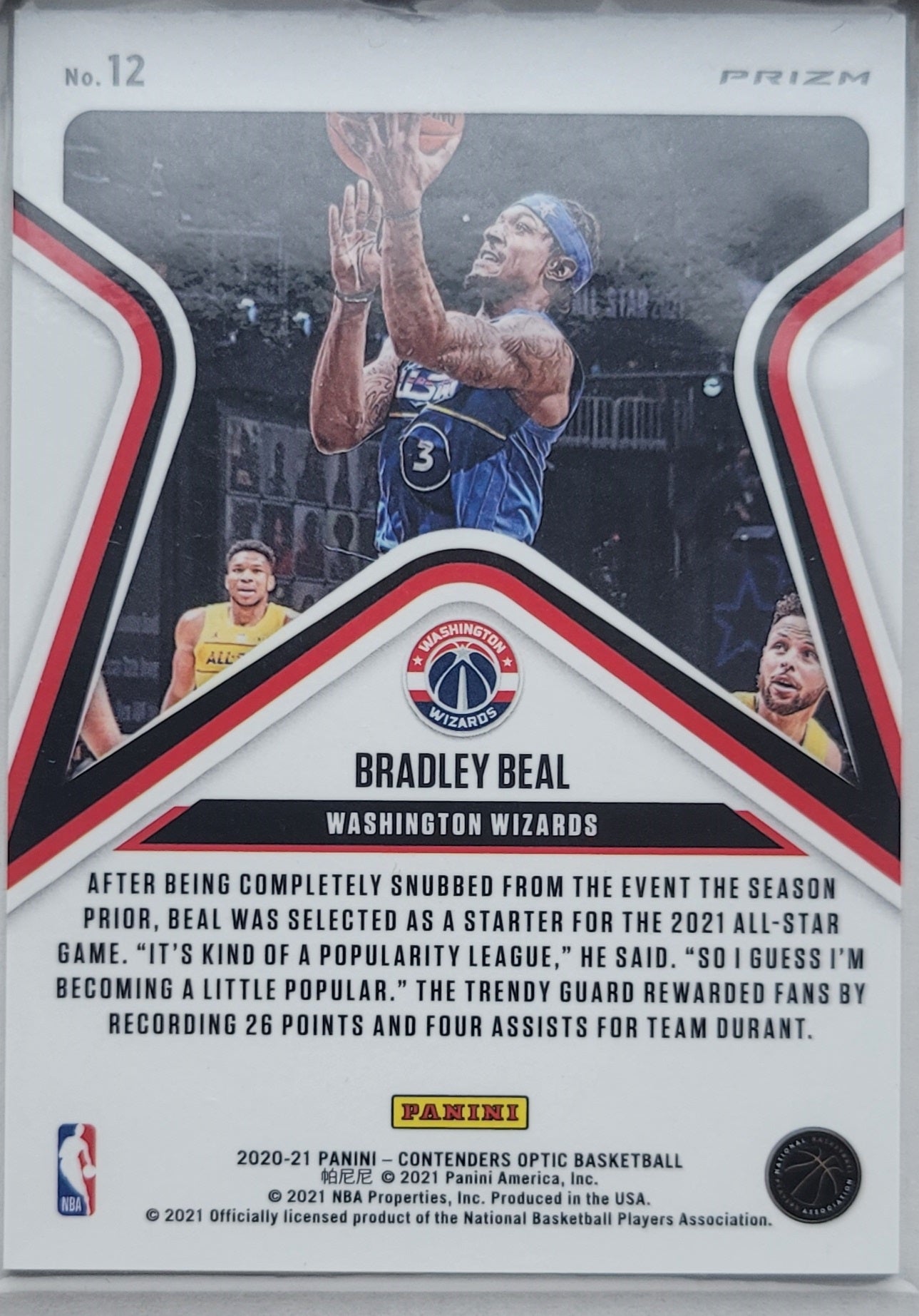 Bradley Beal - 2020-21 Panini Contenders Optic All-Star Aspirations #12