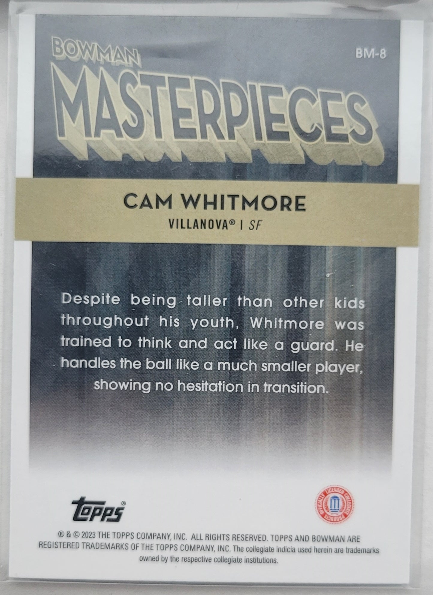 Cam Whitmore - 2022-23 Bowman's Best University Masterpieces #BM8