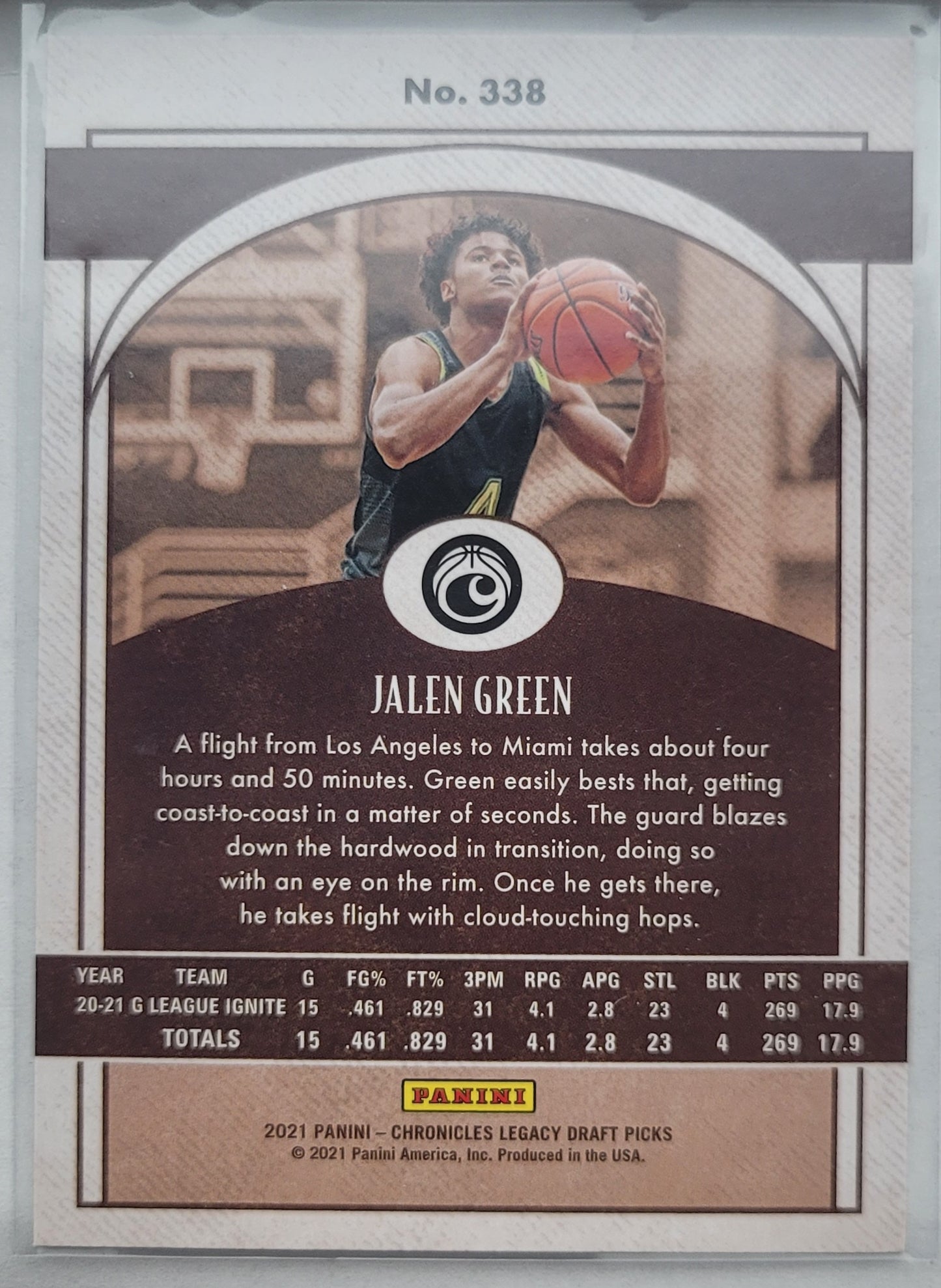 Jalen Green - 2021-22 Panini Chronicles Draft Picks #338 Legacy RC