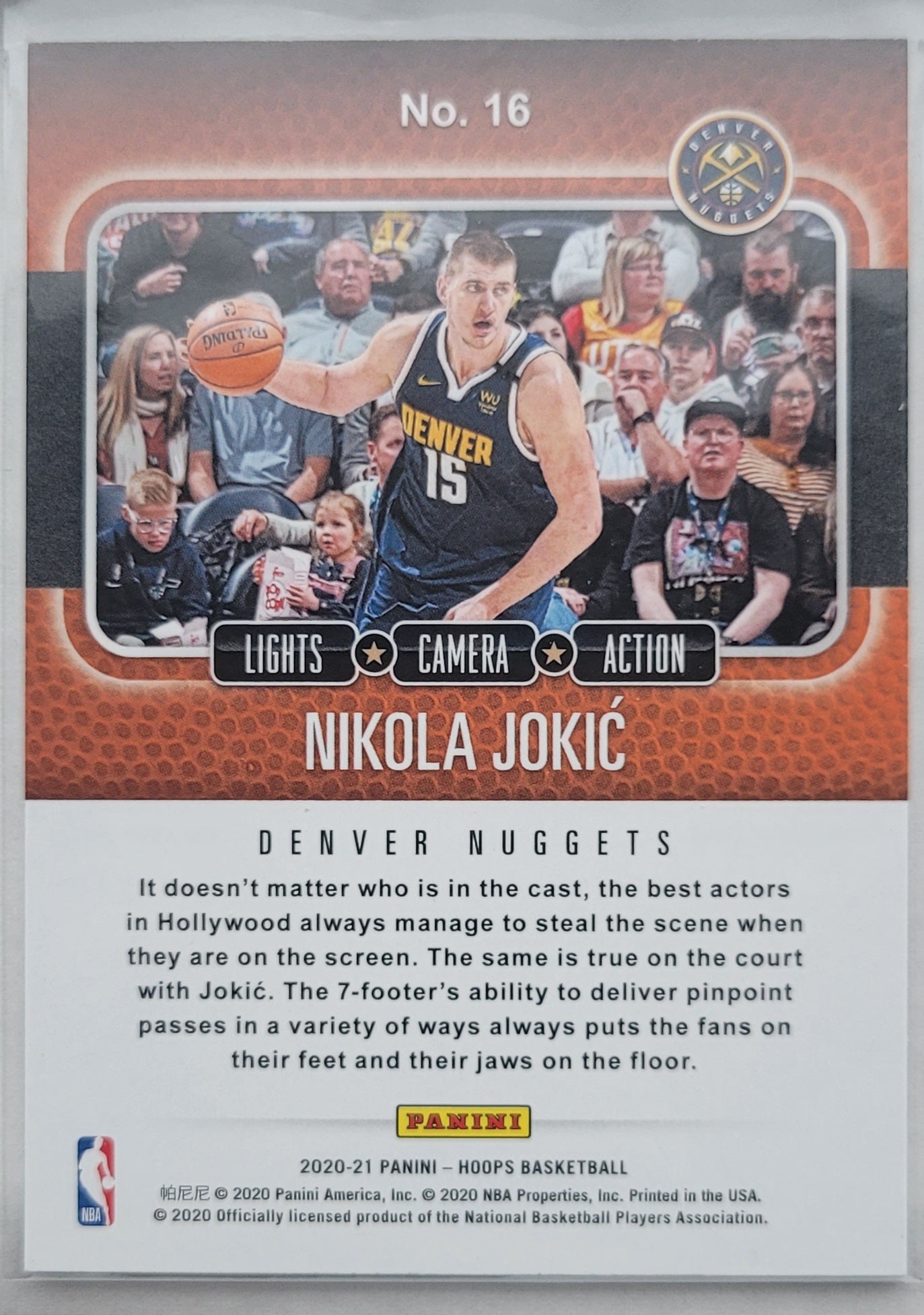 Nikola Jokic - 2020-21 Hoops Lights Camera Action #16