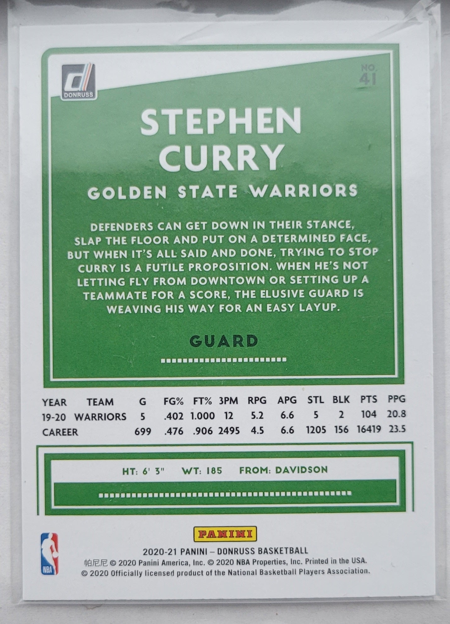 Stephen Curry - 2020-21 Donruss #41