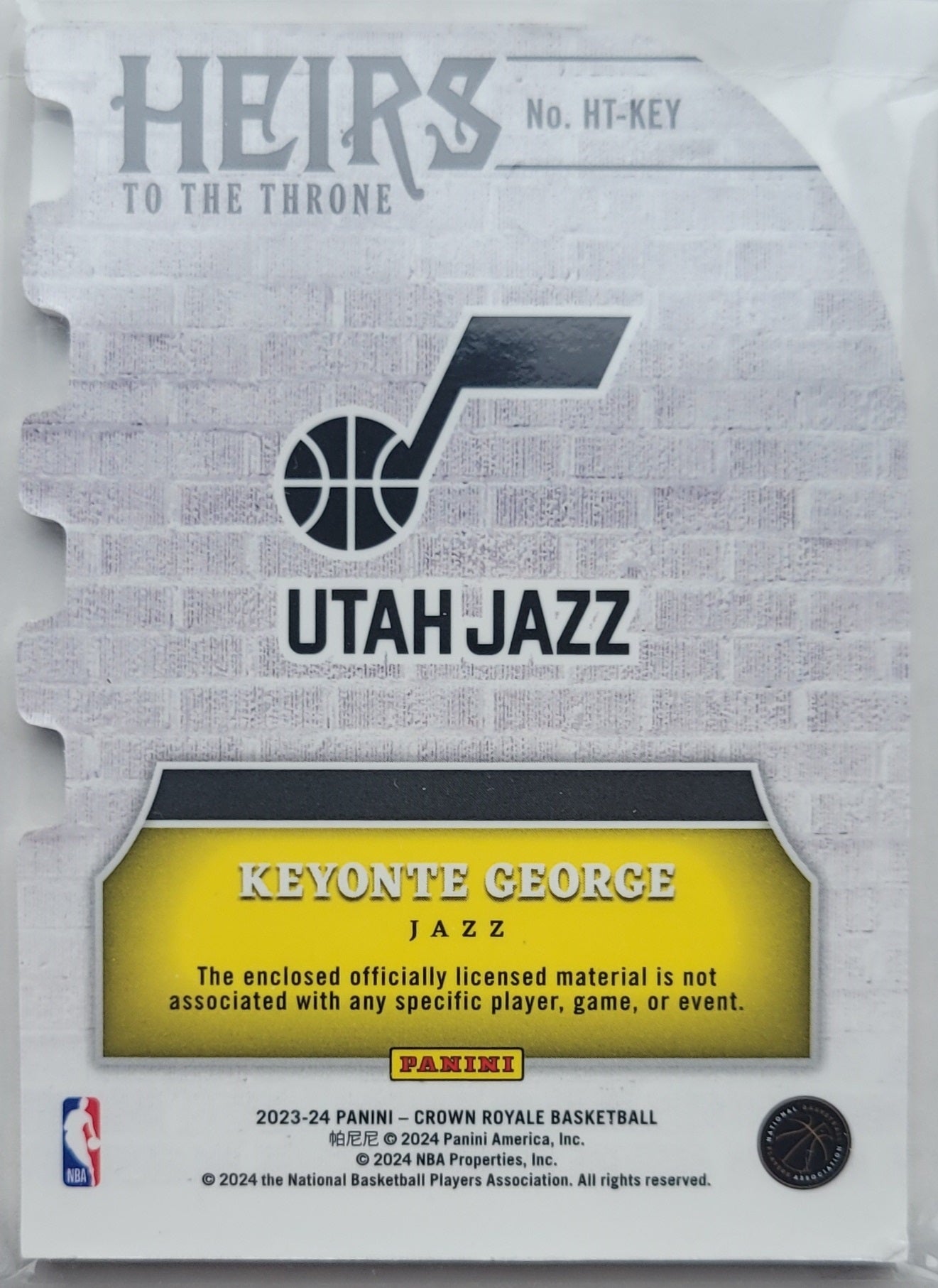 Keyonte George - 2023-24 Crown Royale Heirs to the Throne Jerseys #HT-KEY