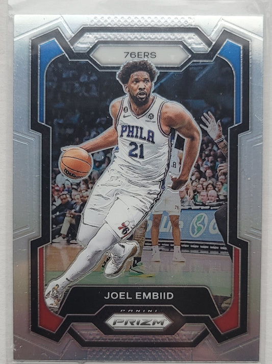 Joel Embiid - 2023-24 Panini Prizm Prizms Silver #73
