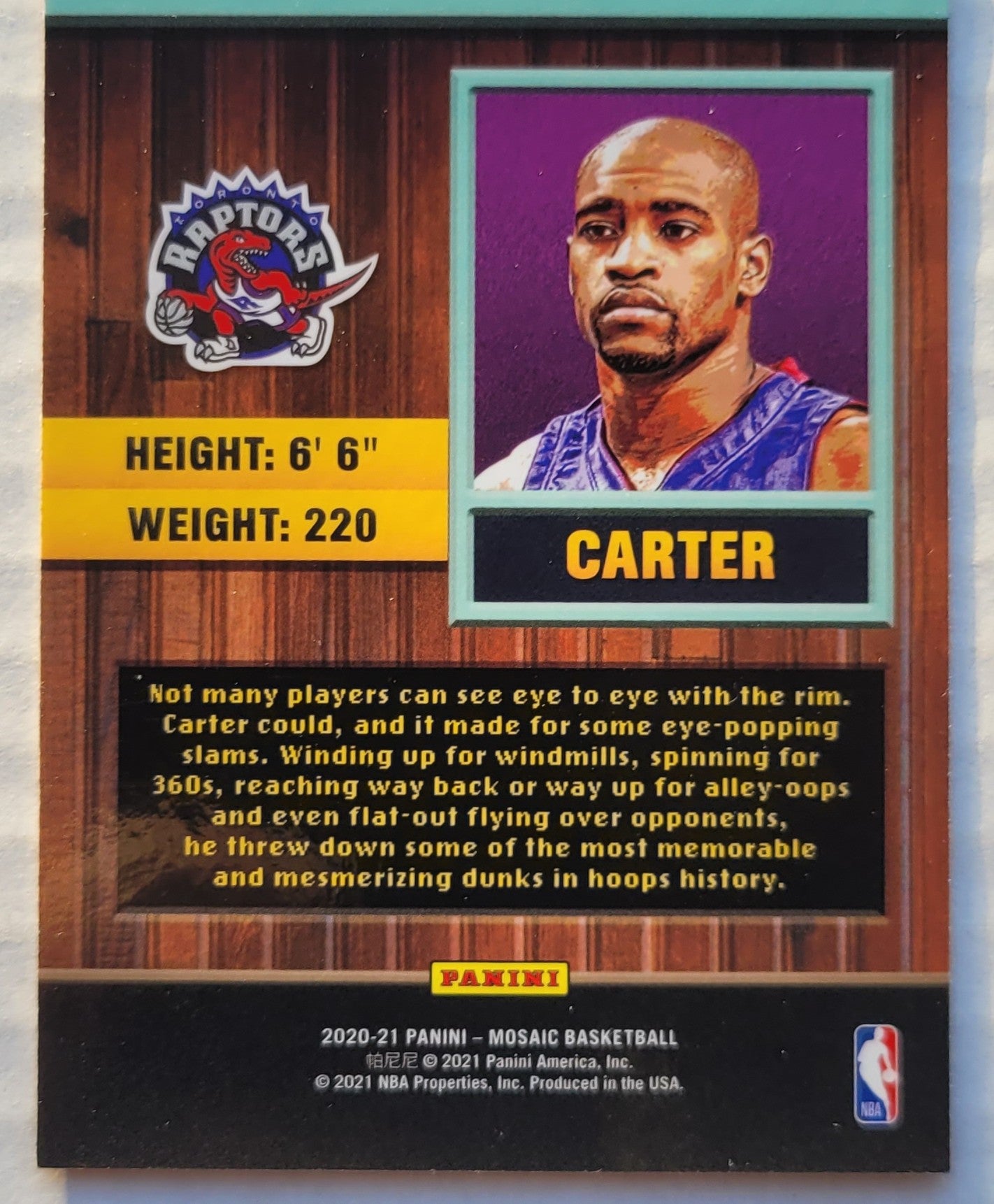 Vince Carter - 2020-21 Panini Mosaic Jam Masters #11