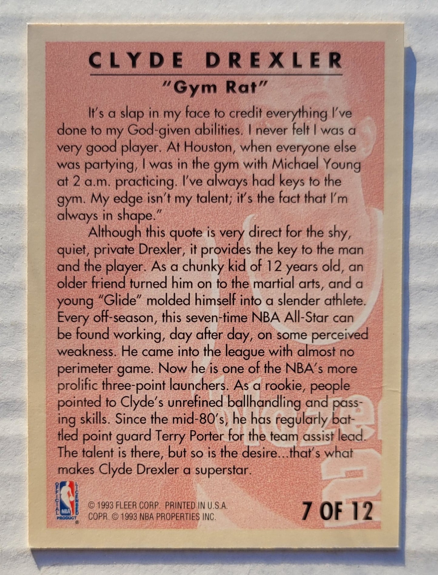 Clyde Drexler - 1993-94 Fleer Clyde Drexler #7