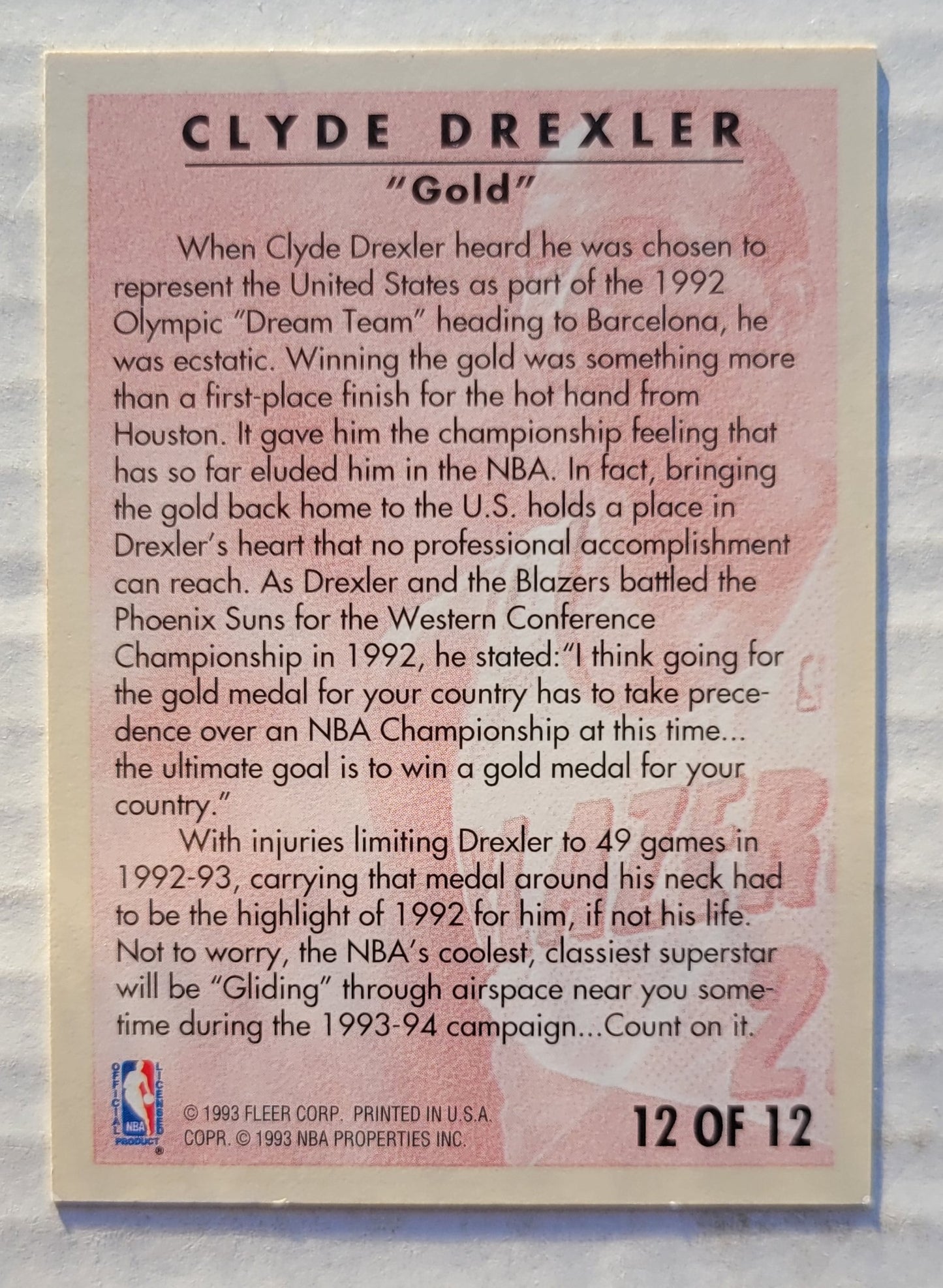 Clyde Drexler - 1993-94 Fleer Clyde Drexler #12