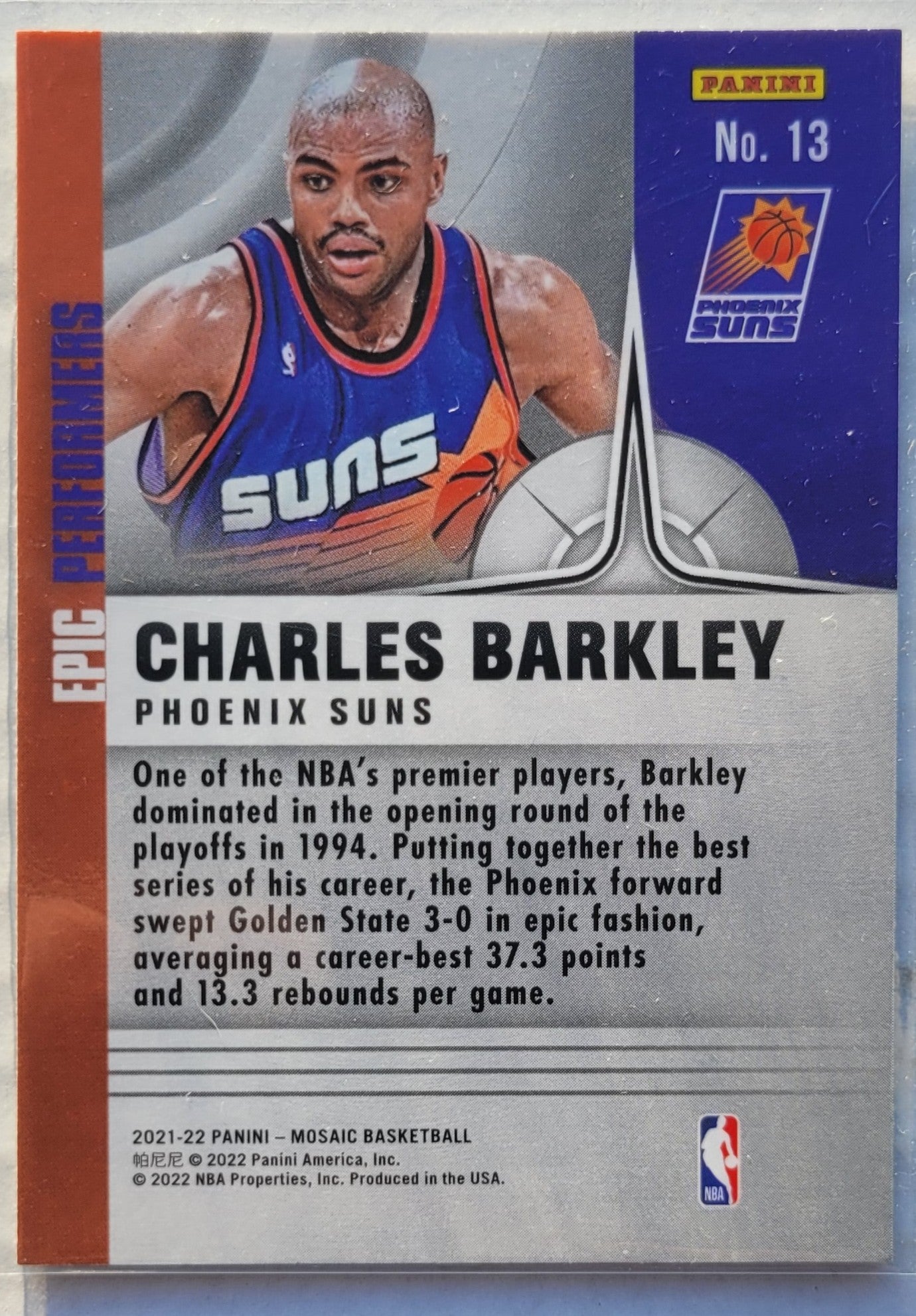 Charles Barkley - 2021-22 Panini Mosaic Epic Performers #13