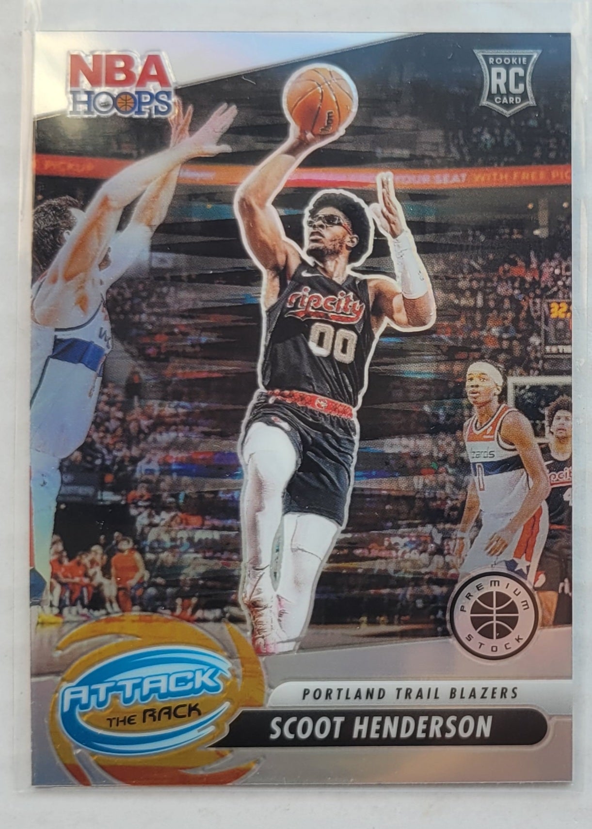 Scoot Henderson - 2023-24 Hoops Premium Stock Attack the Rack Silver Prizm #6