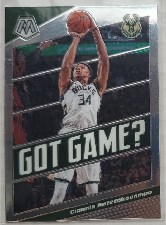 Giannis Antetokounmpo - 2019-20 Panini Mosaic Got Game? #25