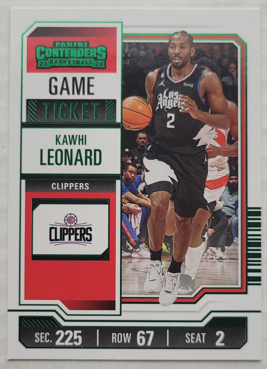Kawhi Leonard - 2023-24 Panini Contenders Game Ticket Green #80