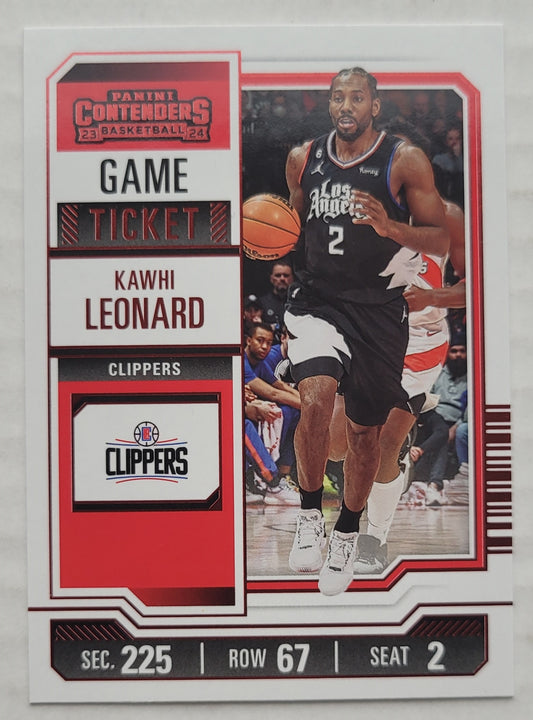 Kawhi Leonard - 2023-24 Panini Contenders Game Ticket Red #80