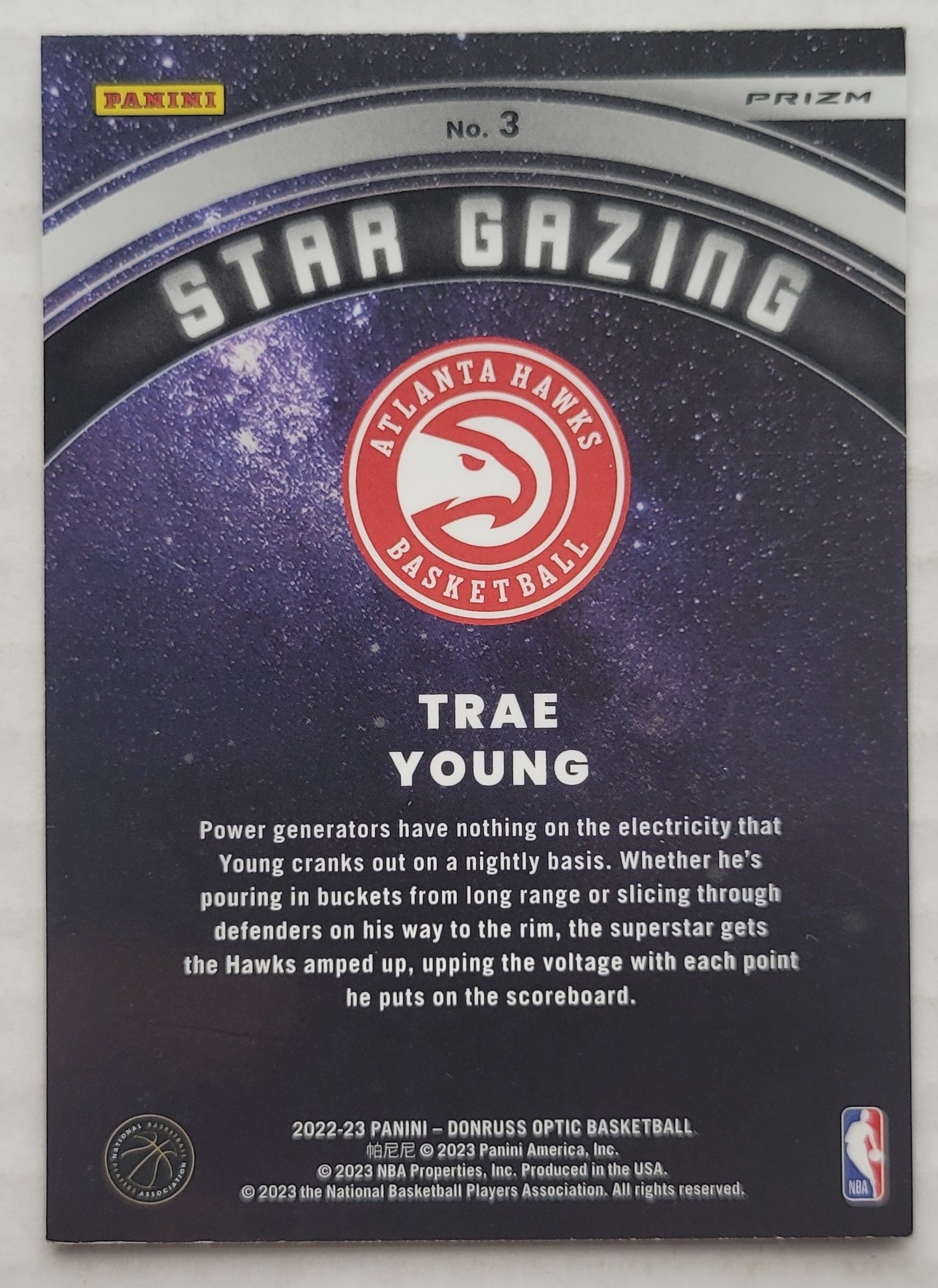 Trae Young - 2022-23 Donruss Optic Star Gazing Holo #3