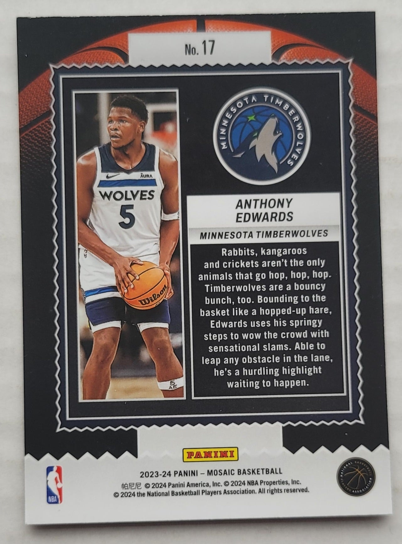 Anthony Edwards - 2023-24 Panini Mosaic Jam Masters #17